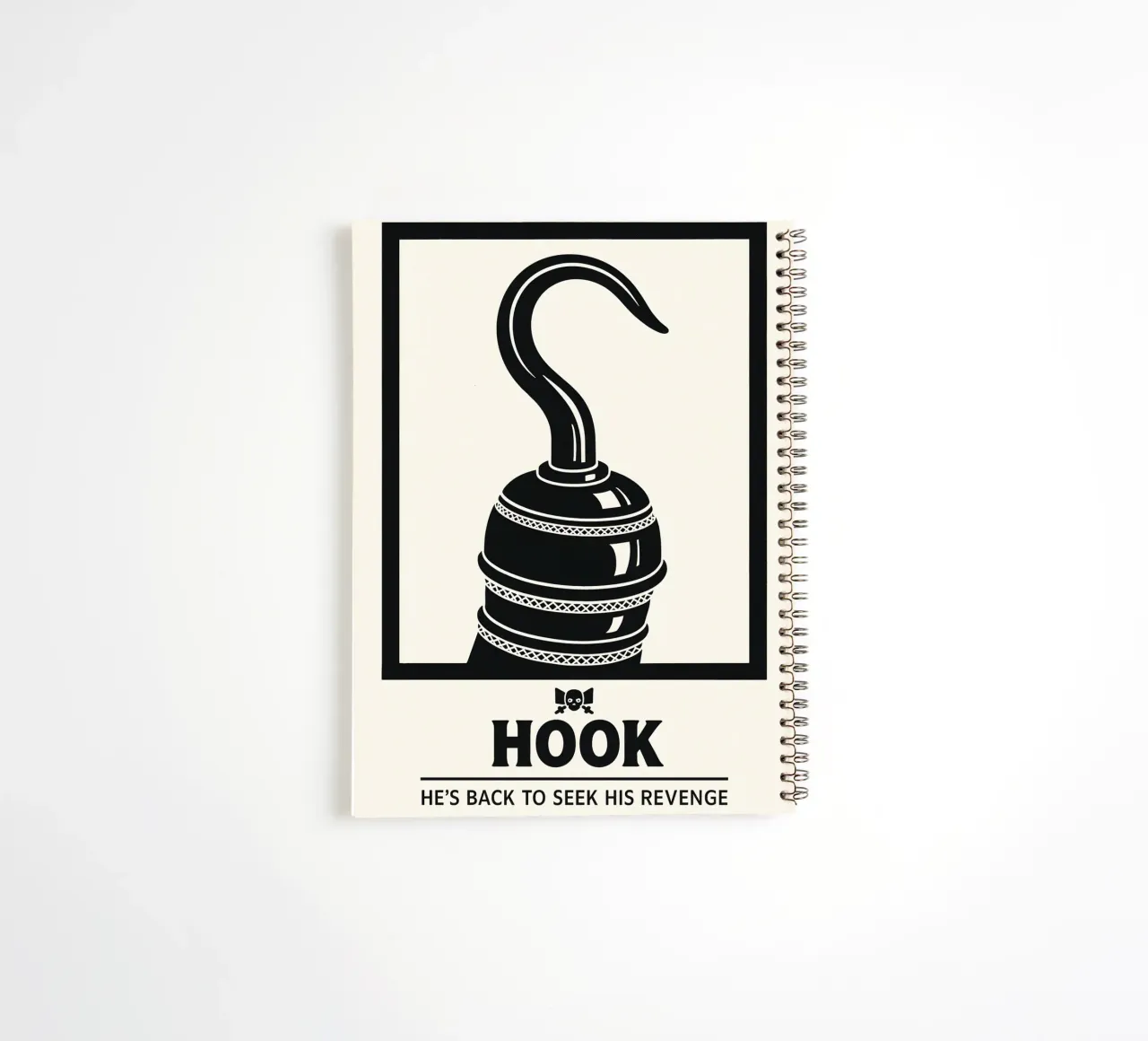 Hook Print spiral notebook by MoviesArt