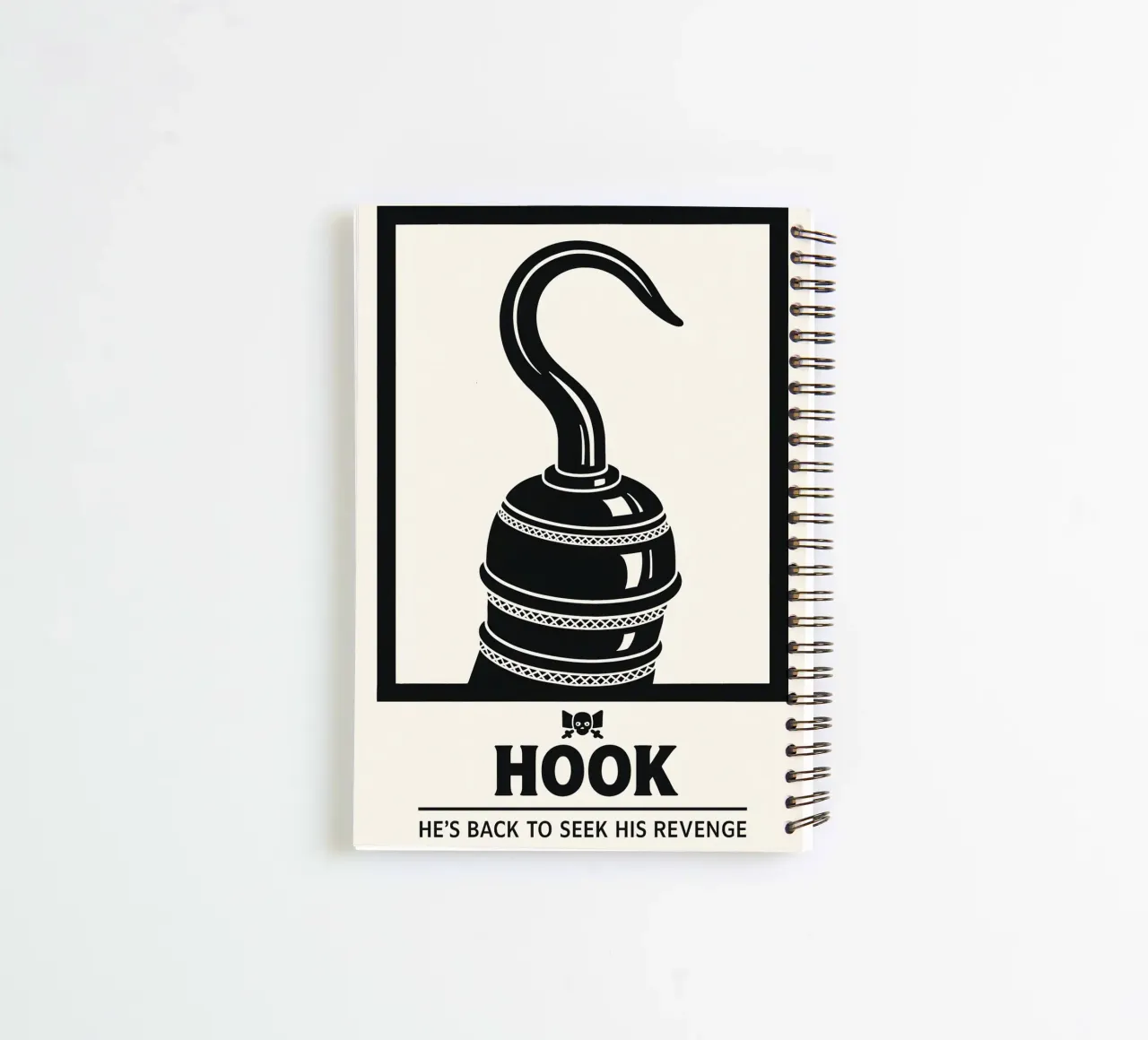 Hook Print spiral notebook by MoviesArt