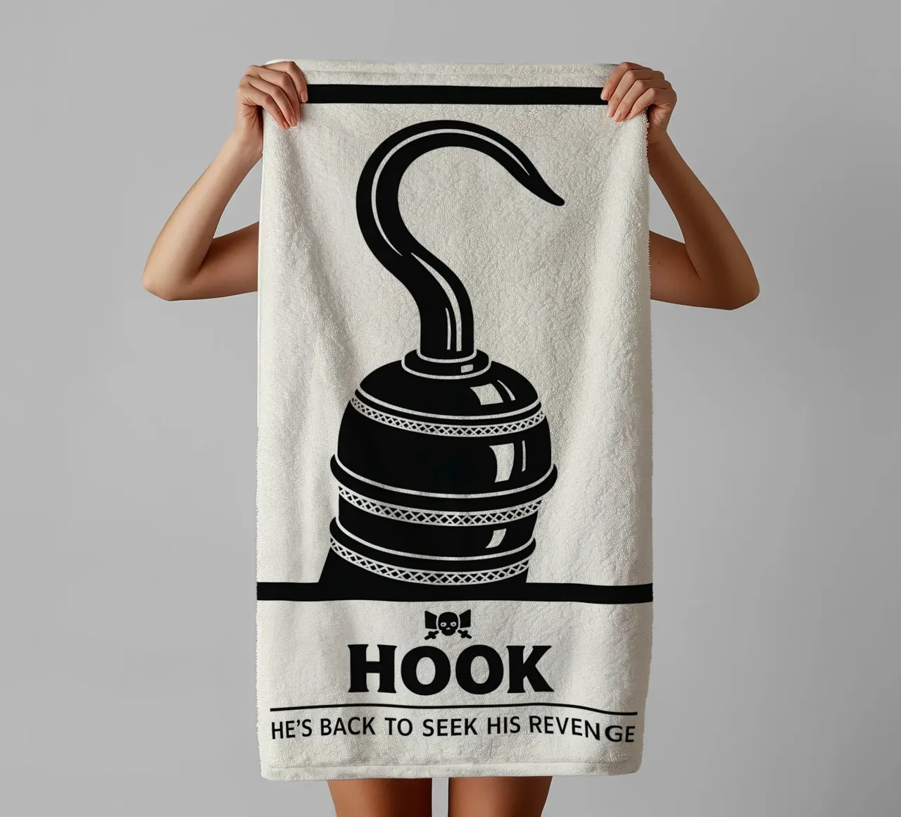 Hook Print asciugamano da bagno da MoviesArt