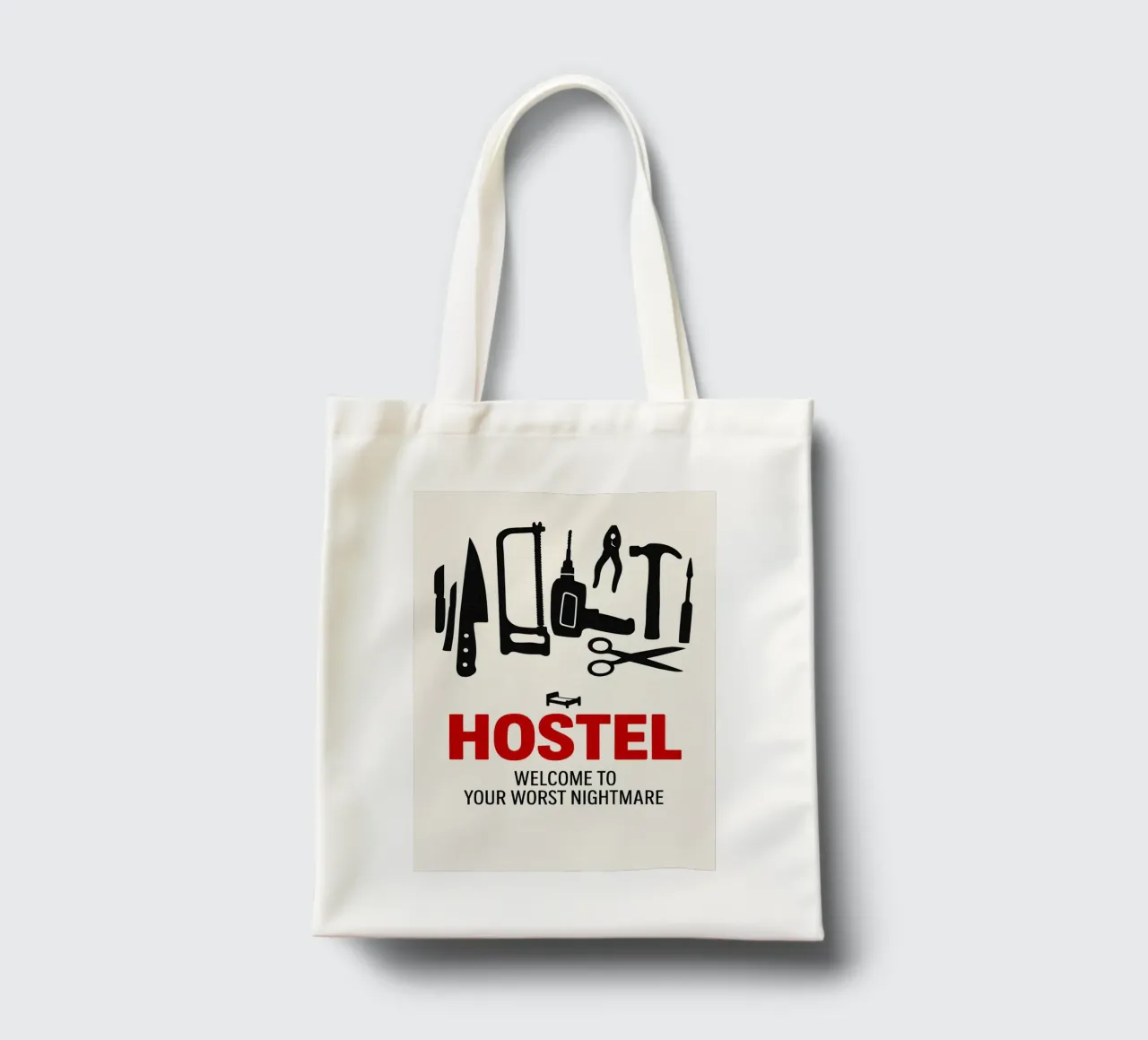 Hostel Print borsa in juta da MoviesArt