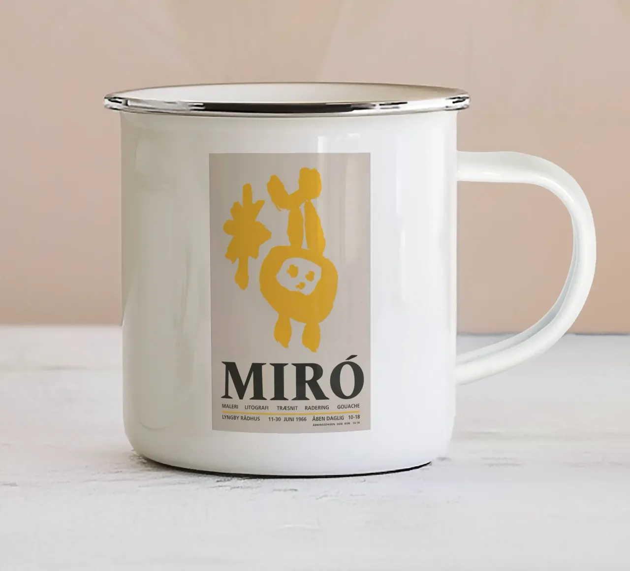 Joan Miro Maleri Litografi Remastered Version tazza in smalto da phillipp veisenberg