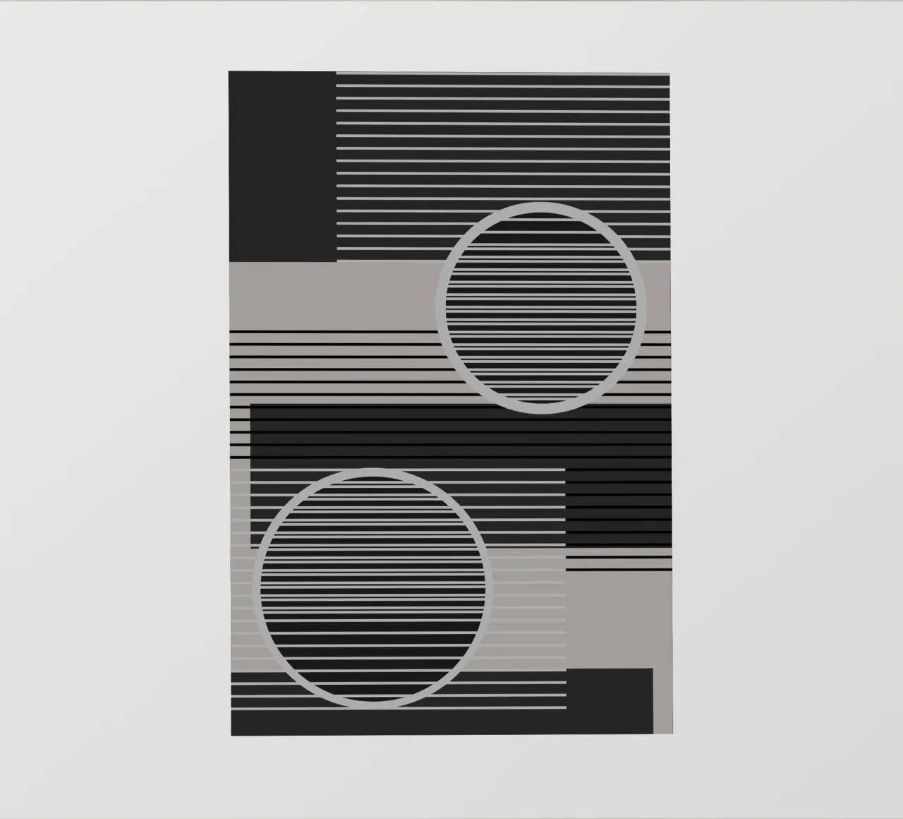 Géométrique Minimal Noir et Gris papier peint photo de SilverPegasus