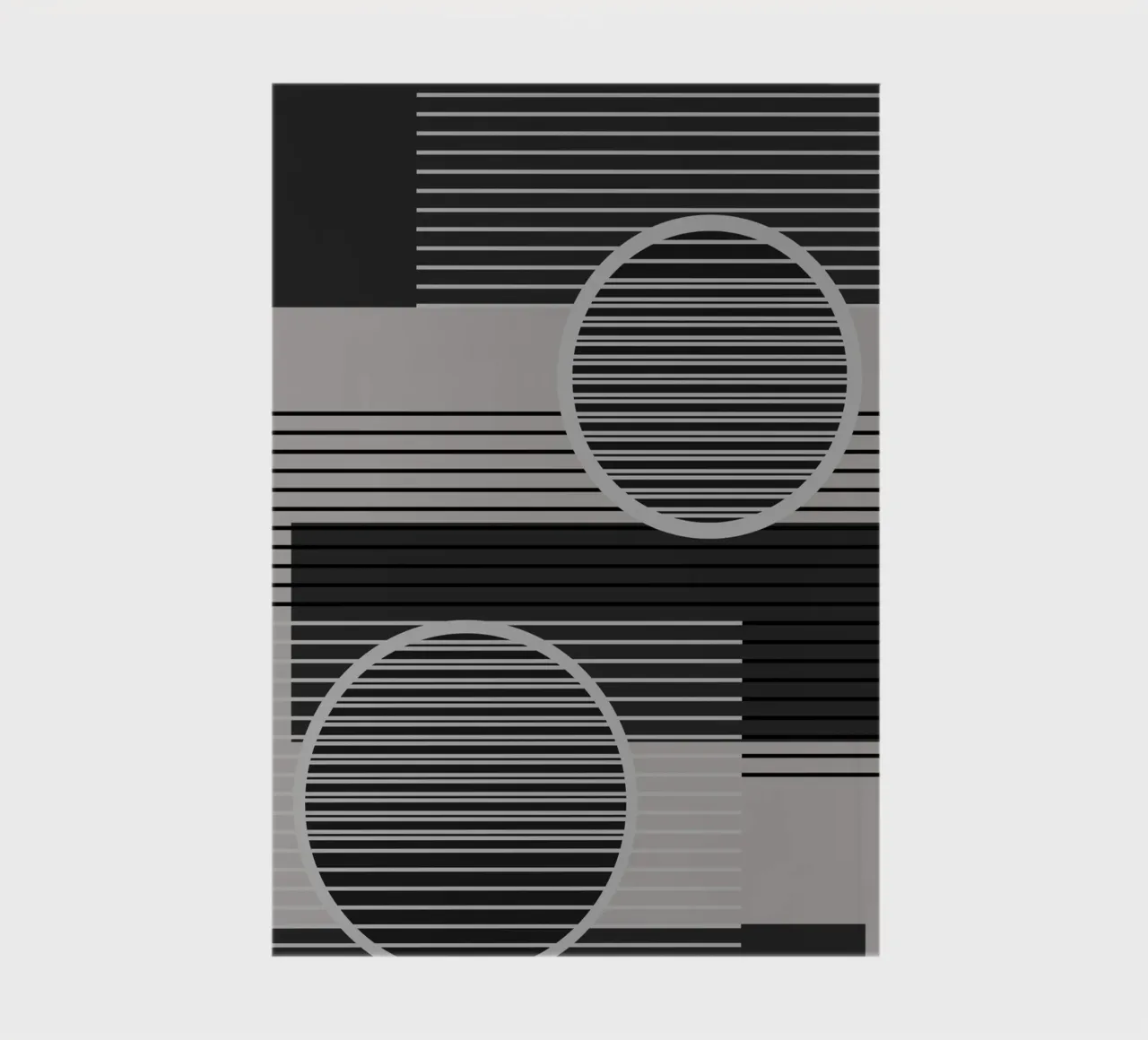 Geometric Minimal Black & Grey notebook by SilverPegasus