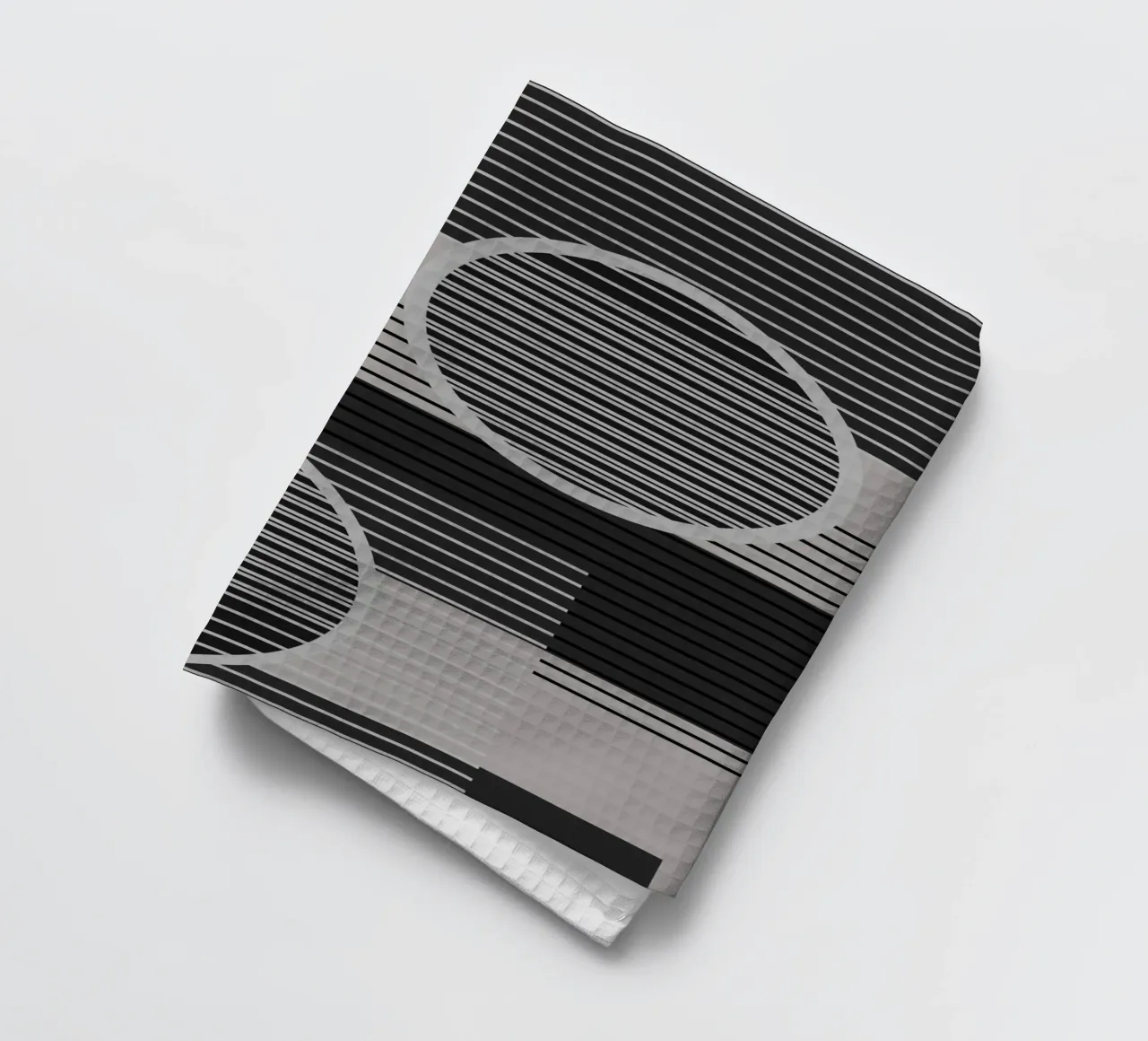 Geometrisch Minimal Schwarz & Grau Geschirrtuch von SilverPegasus