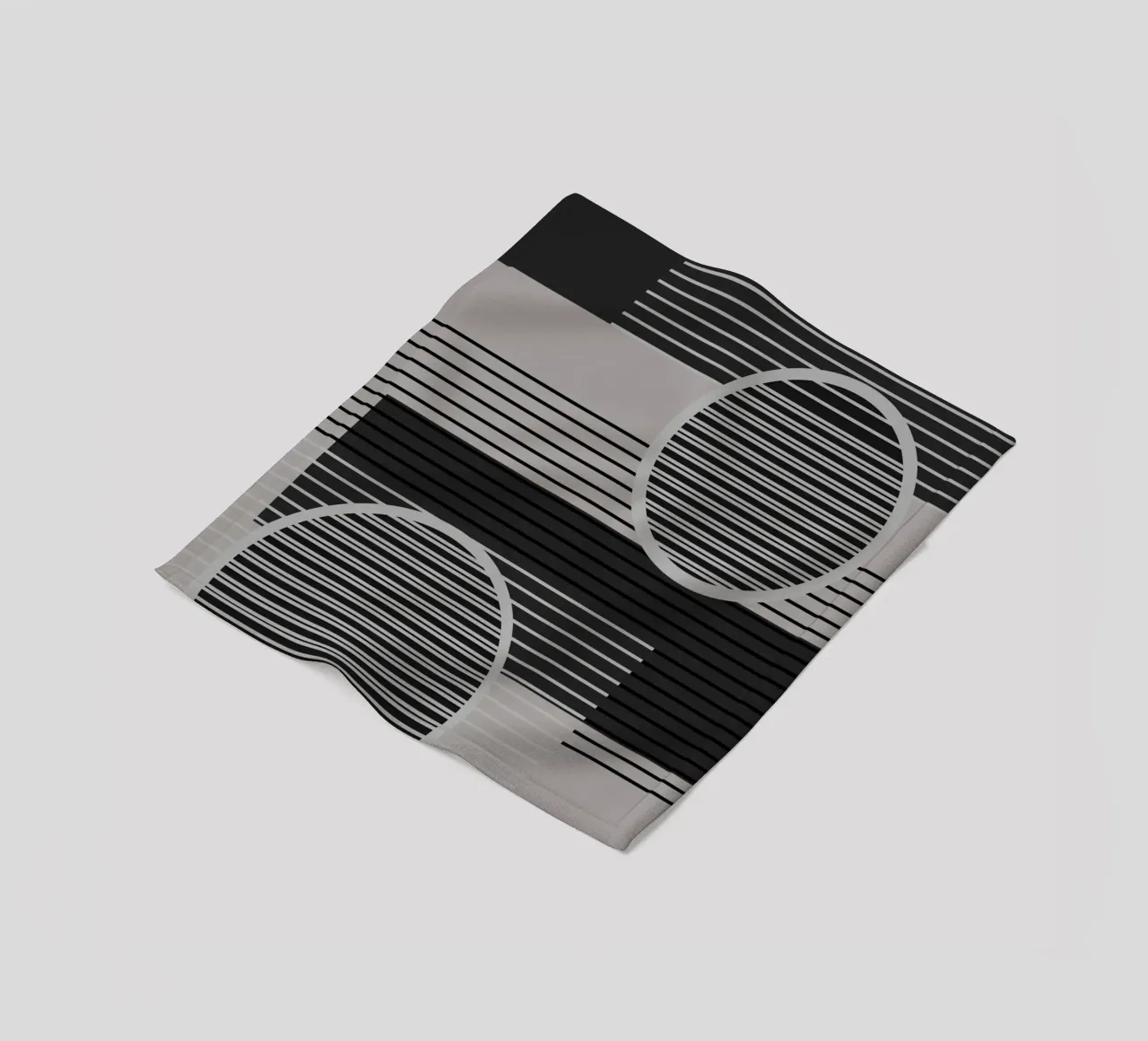 Geometrisch Minimal Schwarz & Grau Fleecedecke von SilverPegasus