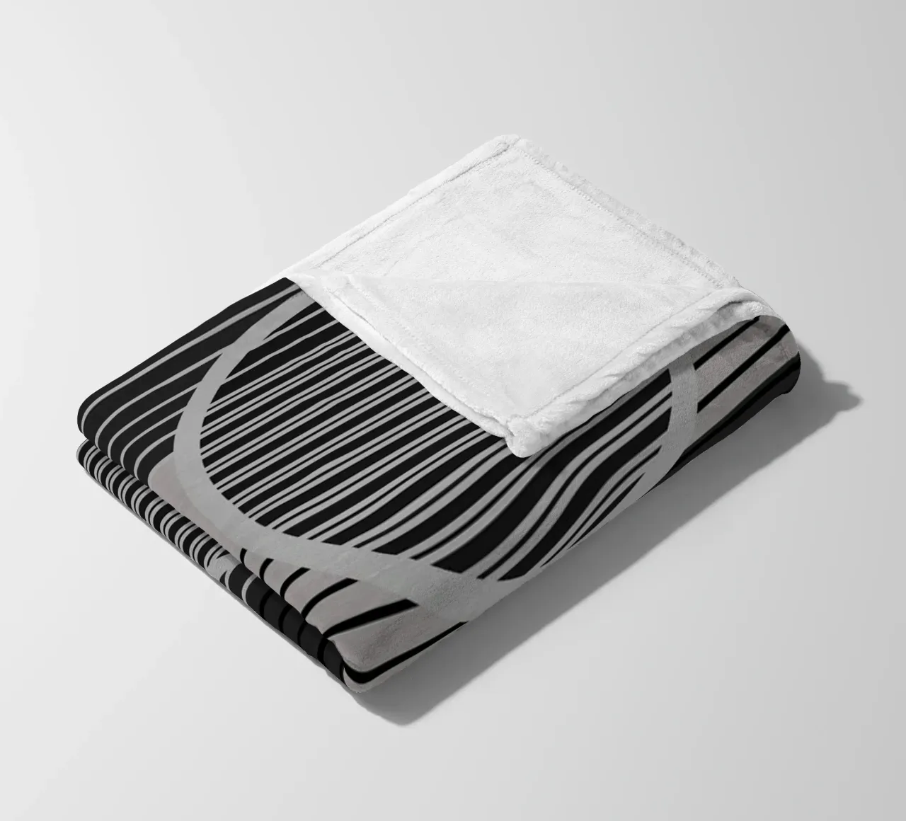 Geometrisch Minimal Schwarz & Grau Fleecedecke von SilverPegasus