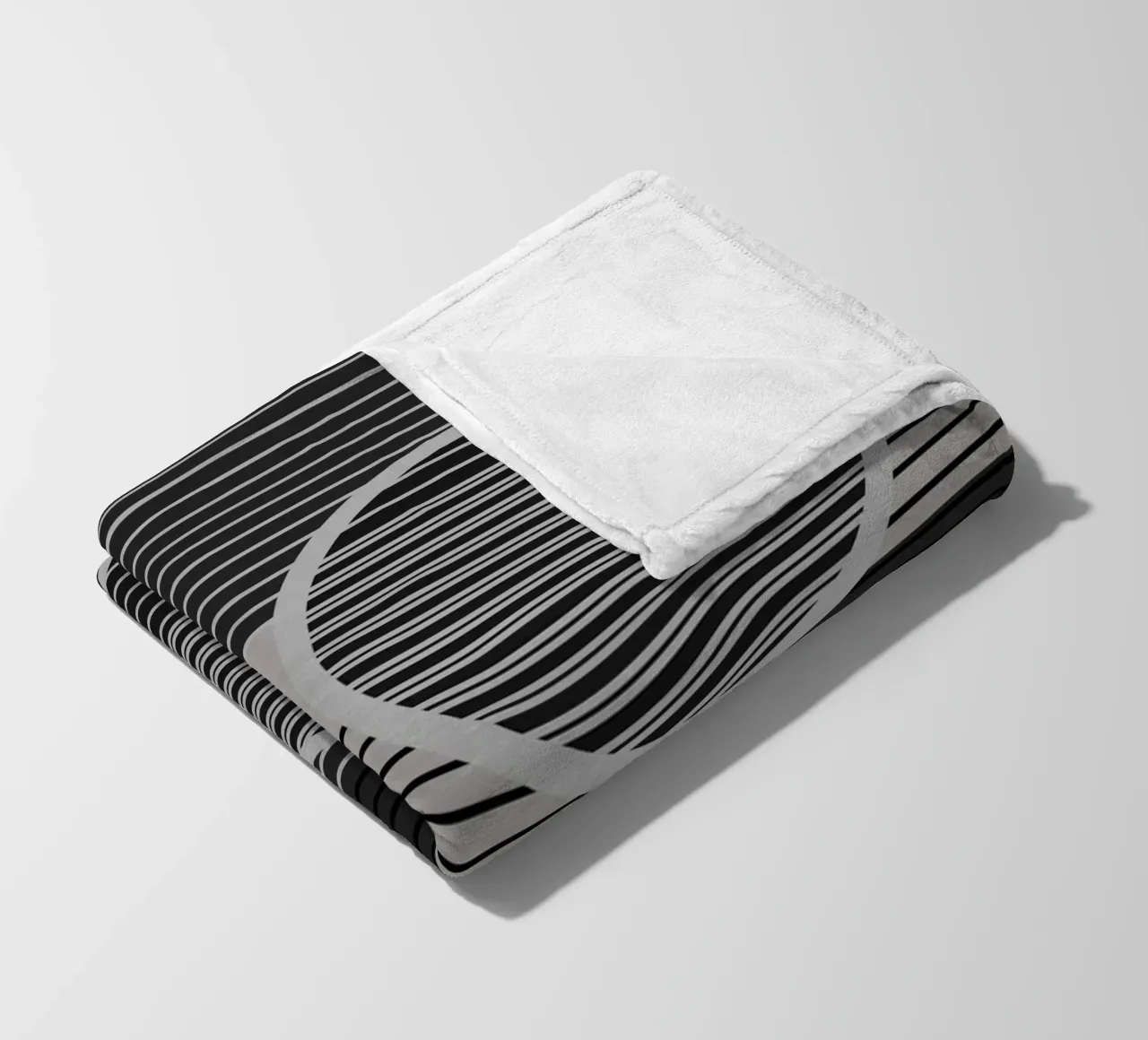 Geometrisch Minimal Schwarz & Grau Fleecedecke von SilverPegasus