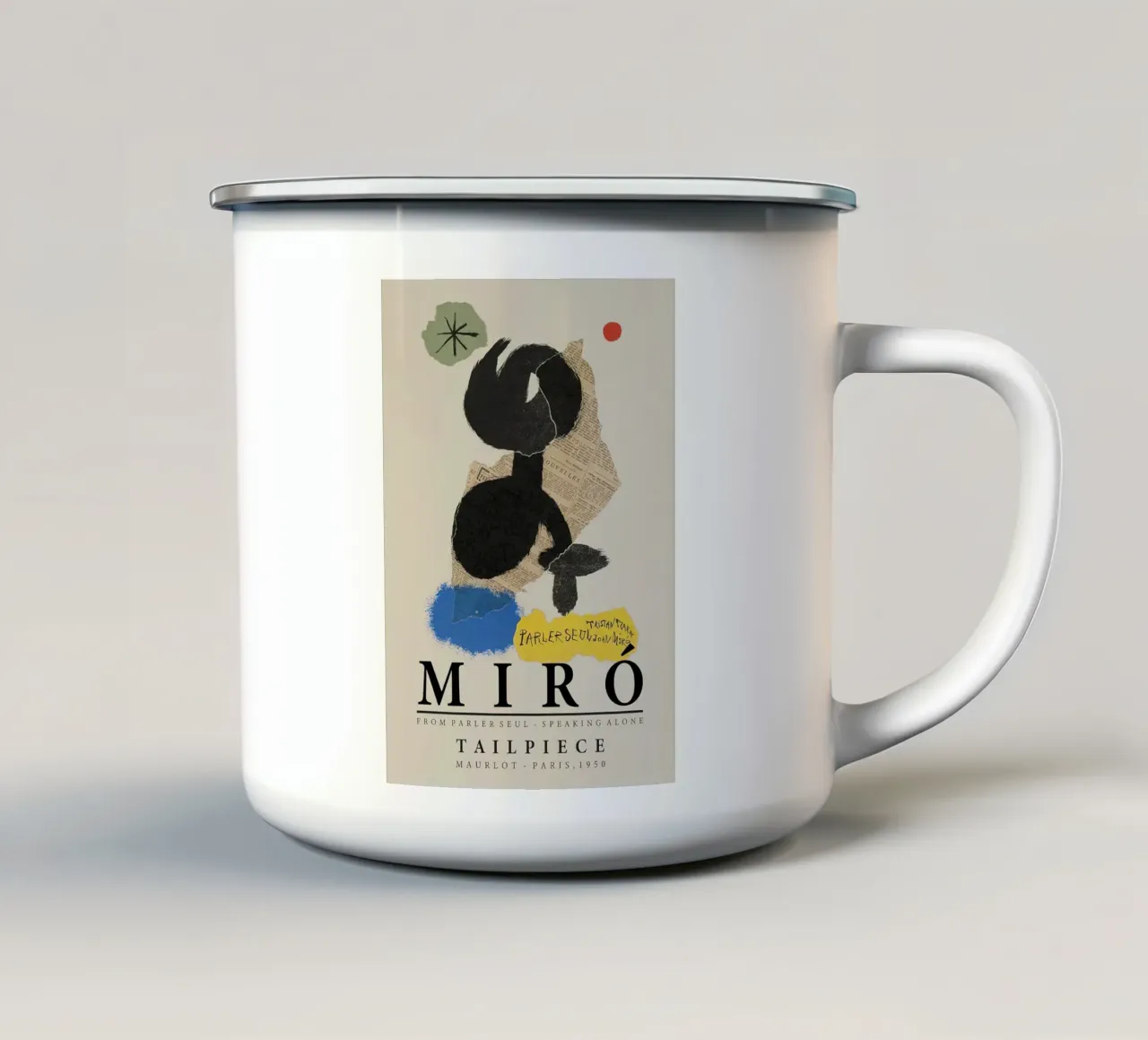 Joan Miro Maleri Litografi Vintage tazza in smalto da phillipp veisenberg