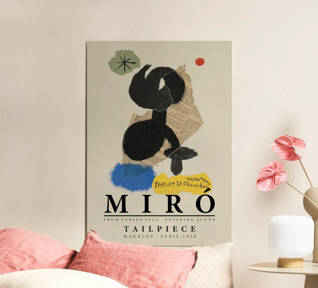 Joan Miro Maleri Litografi Vintage poster con telaio in plastica da phillipp veisenberg