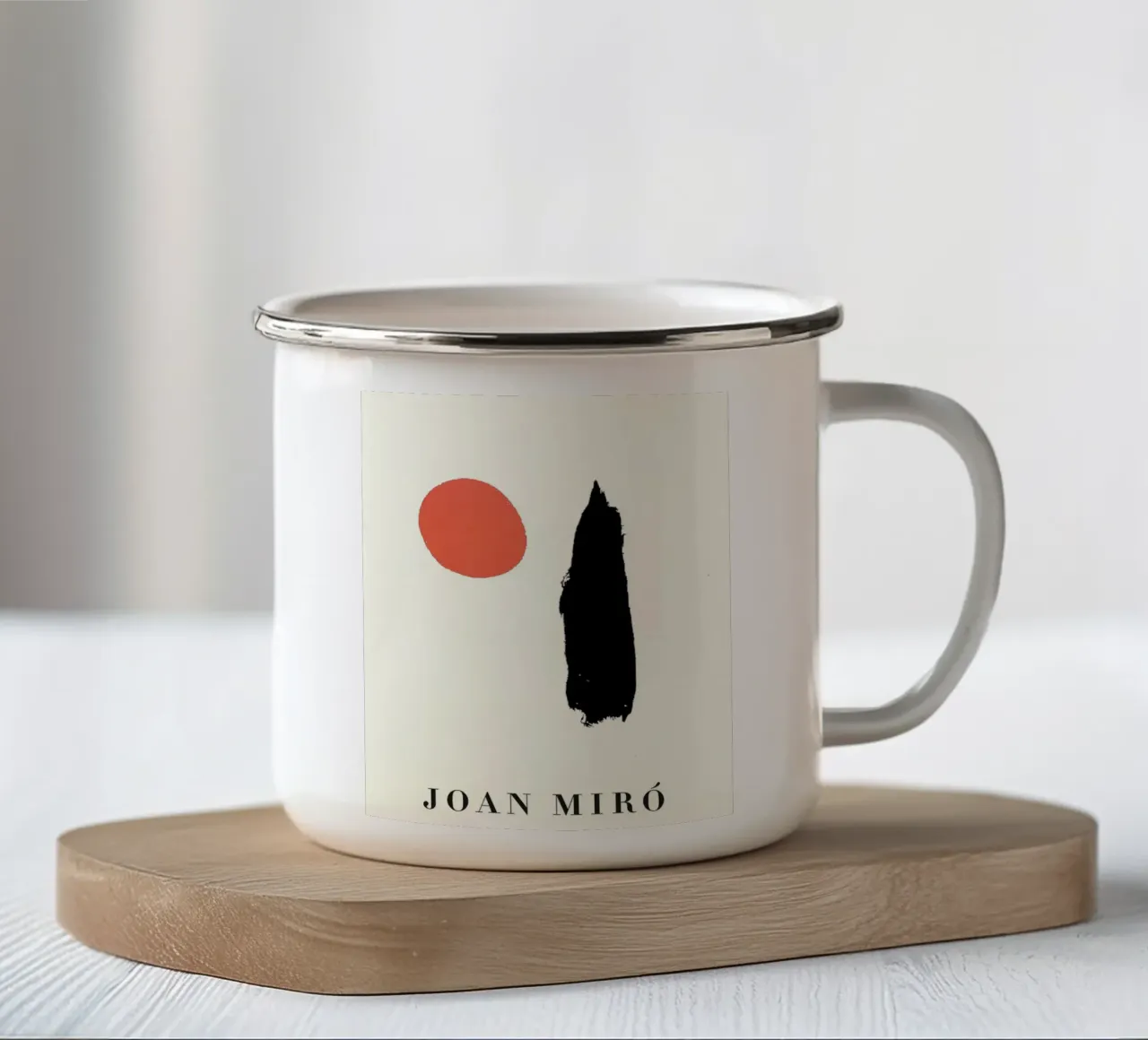 Joan Miro Design doppio minimalista tazza in smalto da phillipp veisenberg