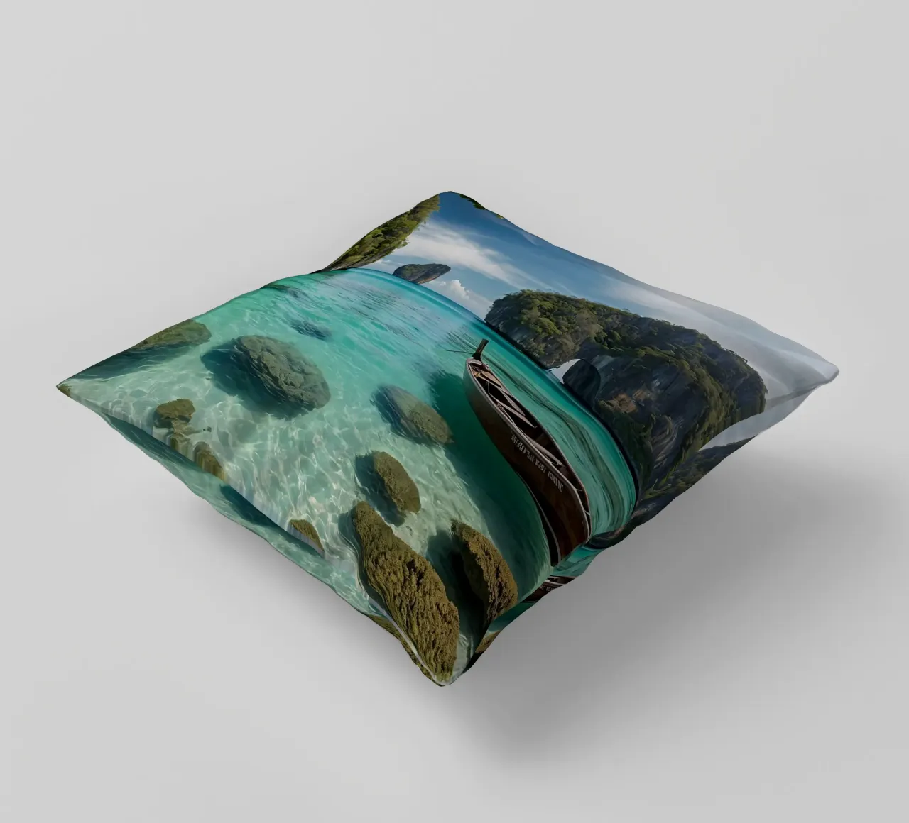 Splendide acque turchesi circondano isole rocciose cuscino da DesignDoodle