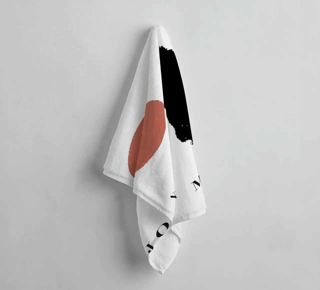 Joan Miro Minimalist Dots and Line towel by phillipp veisenberg