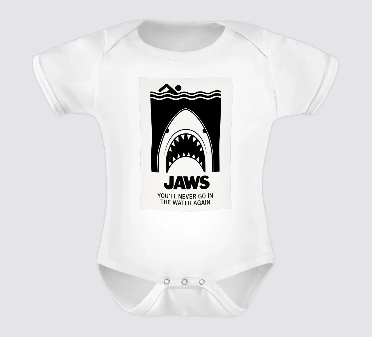 Jaws babyrompertje korte mouwen van MoviesArt