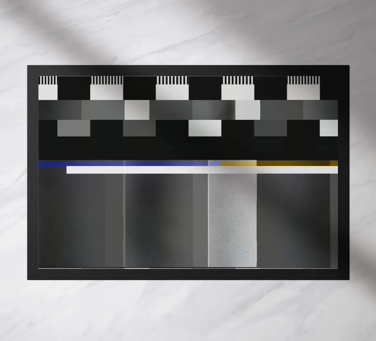 Glitches pattern 10 doormat by Little Dean