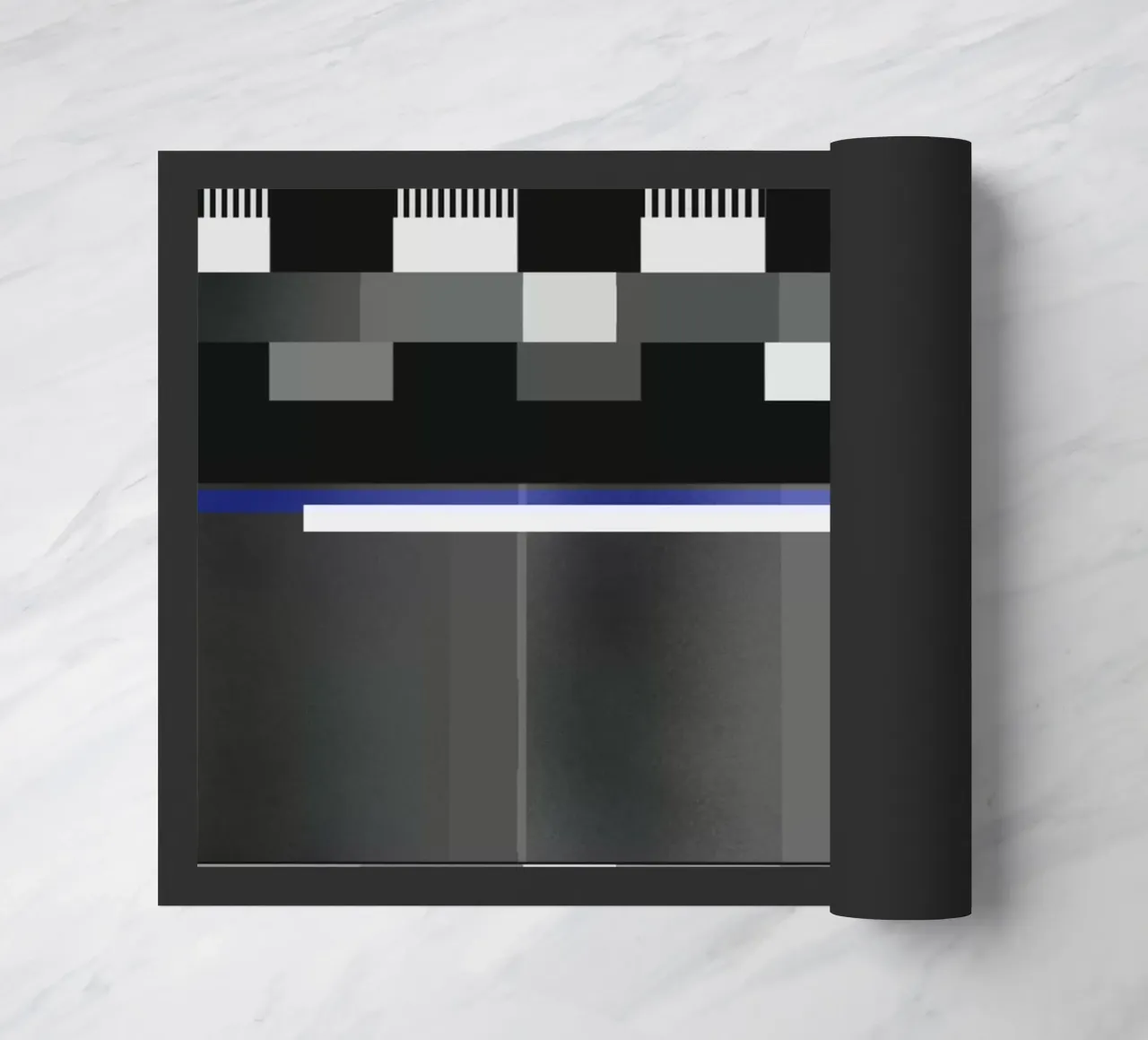 Glitches pattern 10 doormat by Little Dean