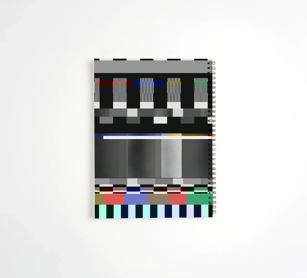 Glitches pattern 10 spiral notebook by Little Dean