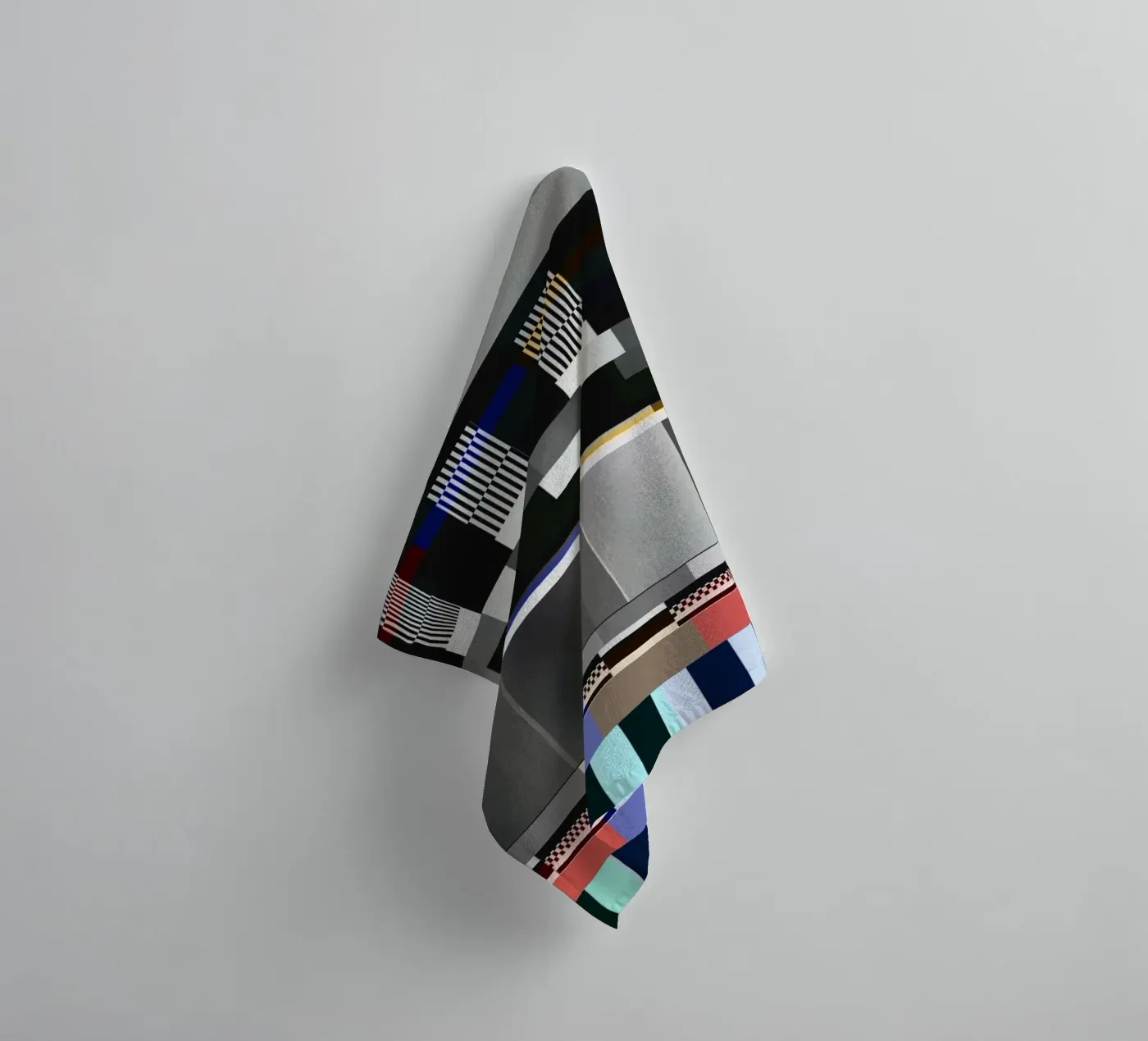 Glitches pattern 10 towel by Little Dean