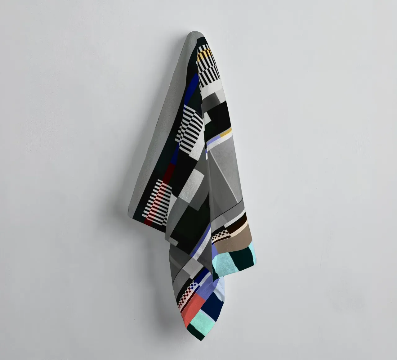 Glitches pattern 10 badhanddoek van Little Dean