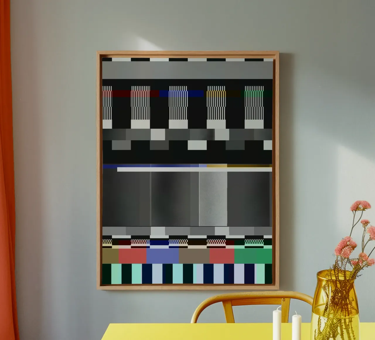 Glitches pattern 10 canvas by Little Dean