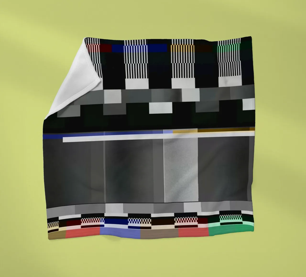 Glitches pattern 10 fleece blanket by Little Dean