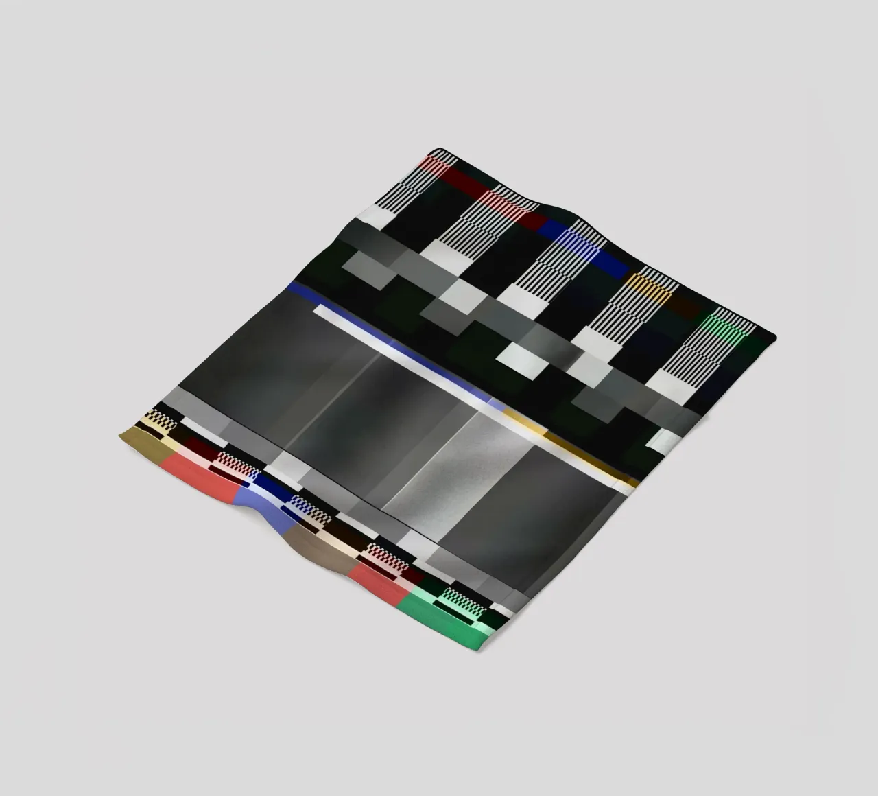 Glitches pattern 10 fleece blanket by Little Dean