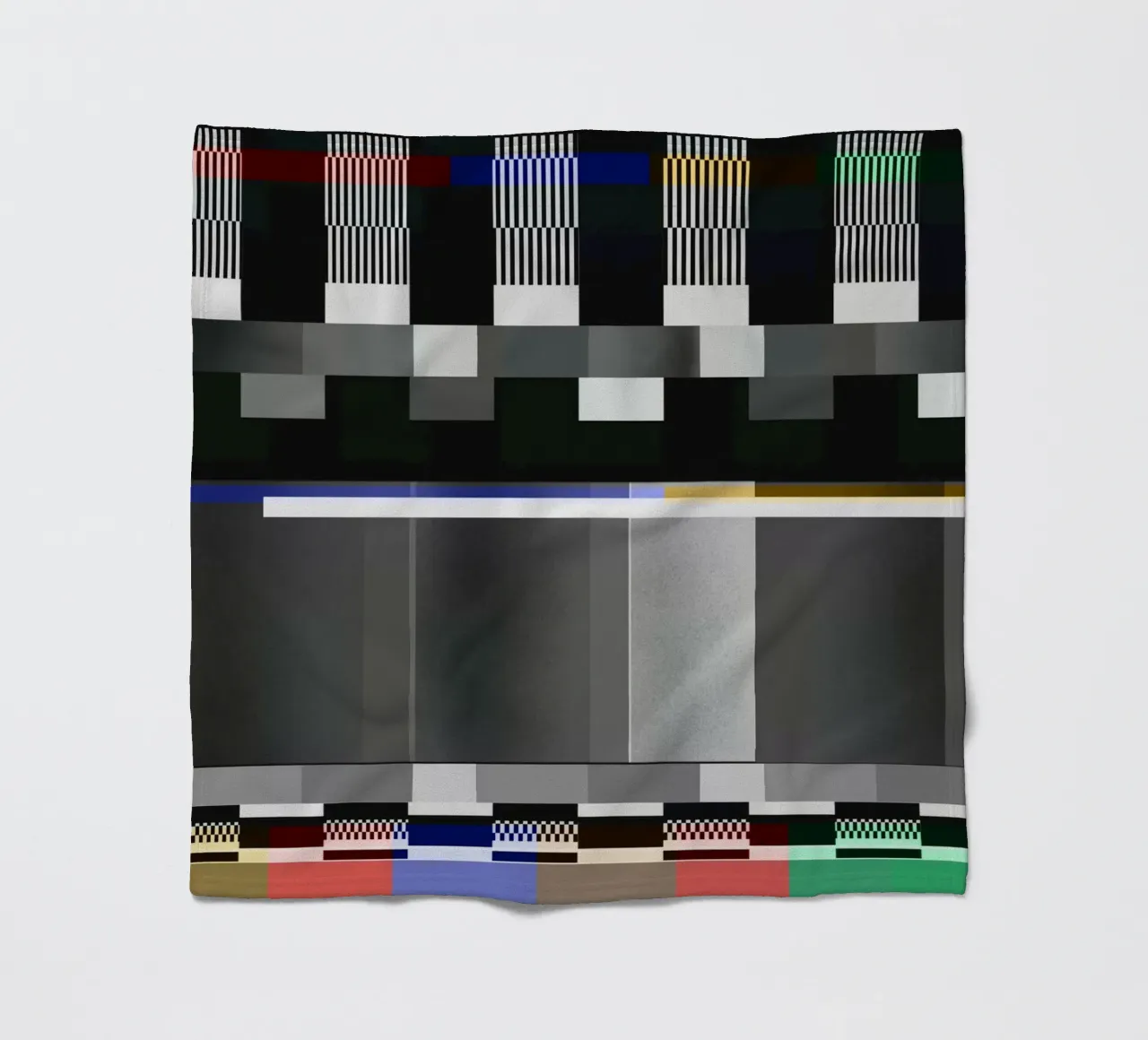 Glitches pattern 10 fleece blanket by Little Dean