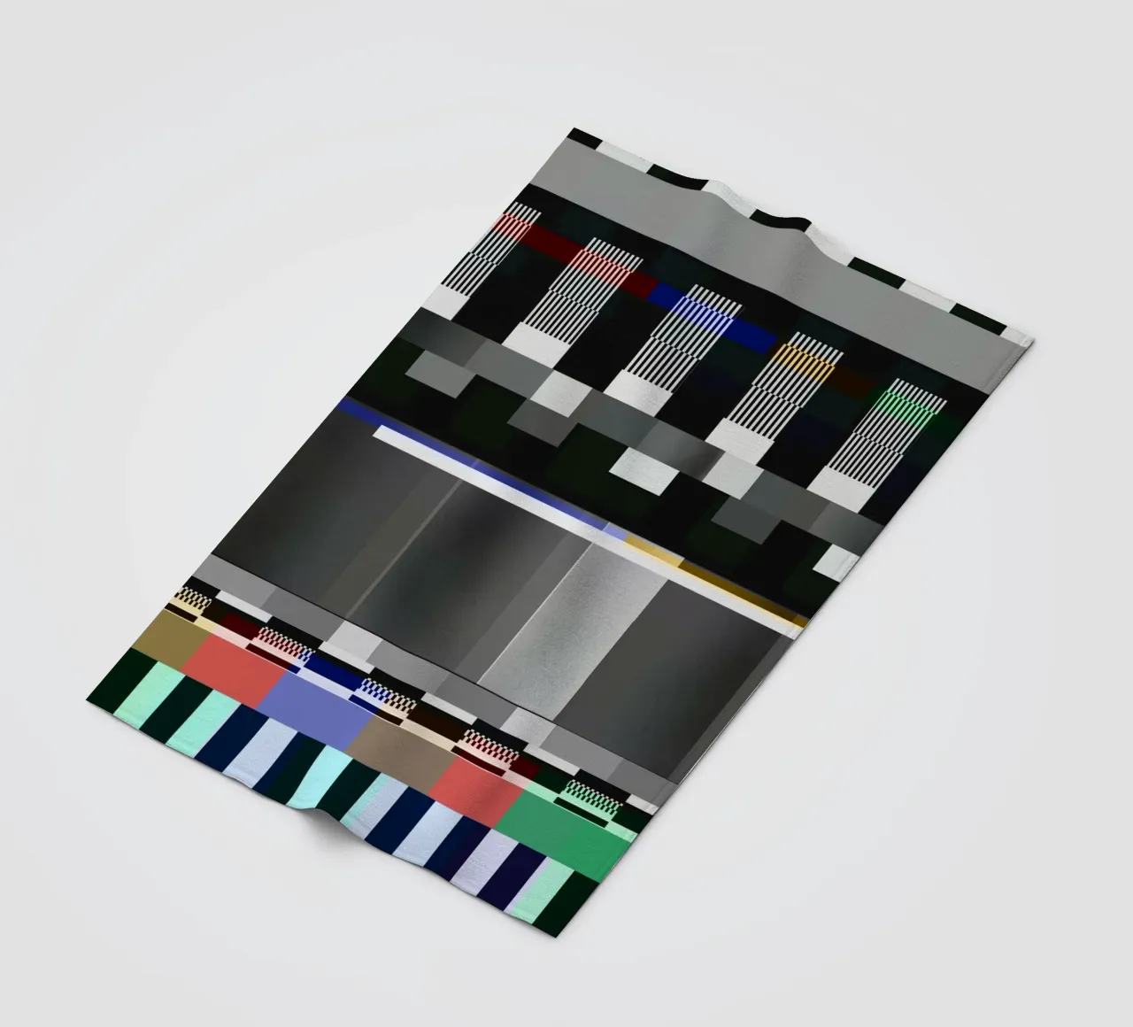 Glitches pattern 10 fleece blanket by Little Dean