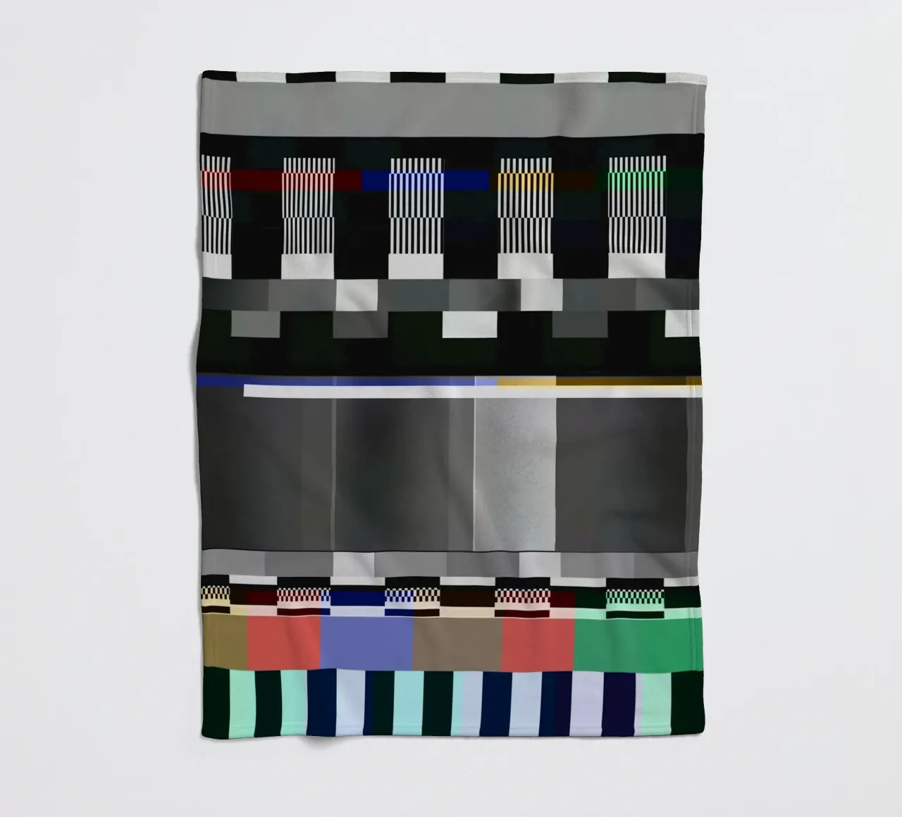 Glitches pattern 10 fleece blanket by Little Dean