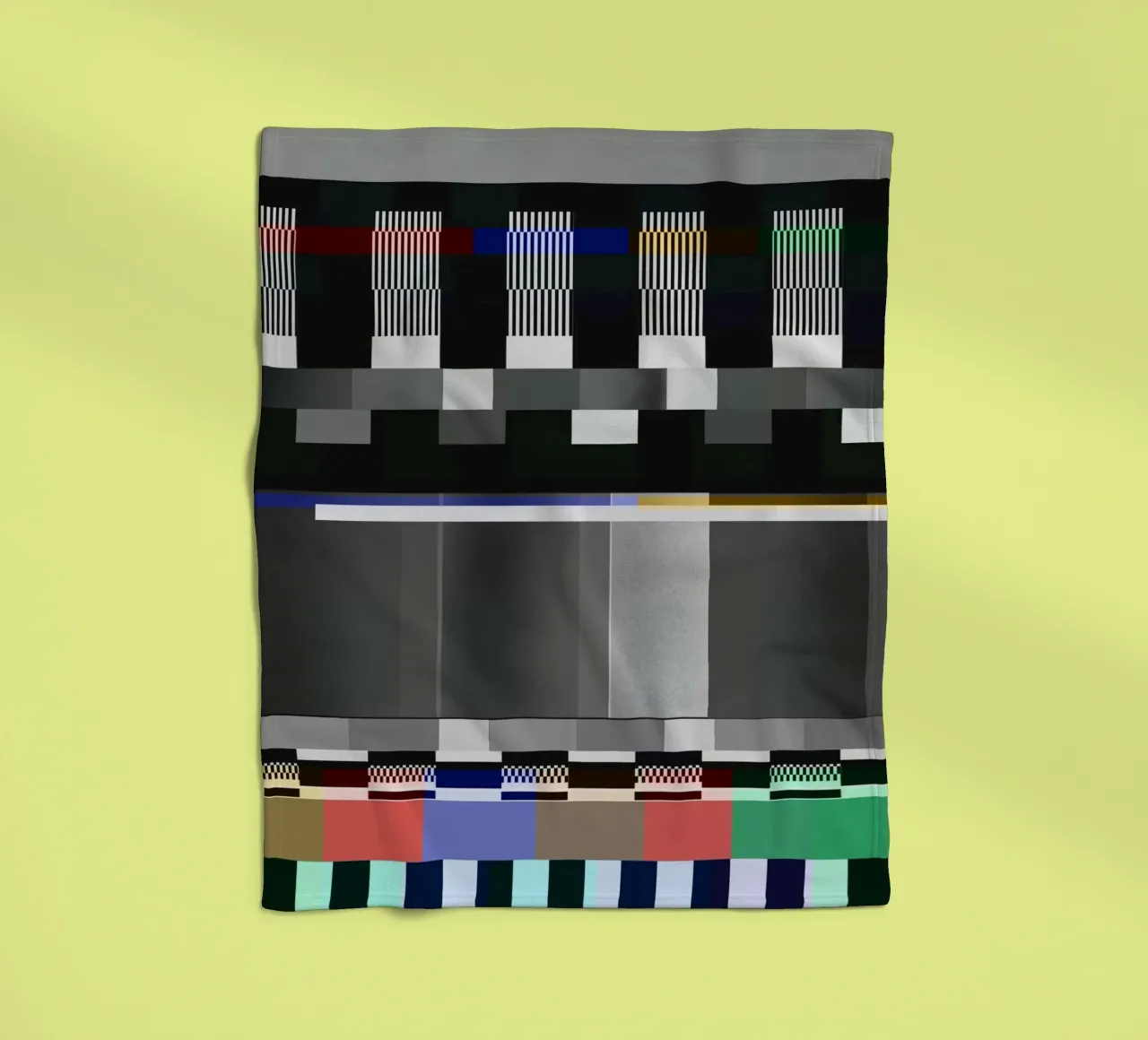 Glitches pattern 10 fleece blanket by Little Dean