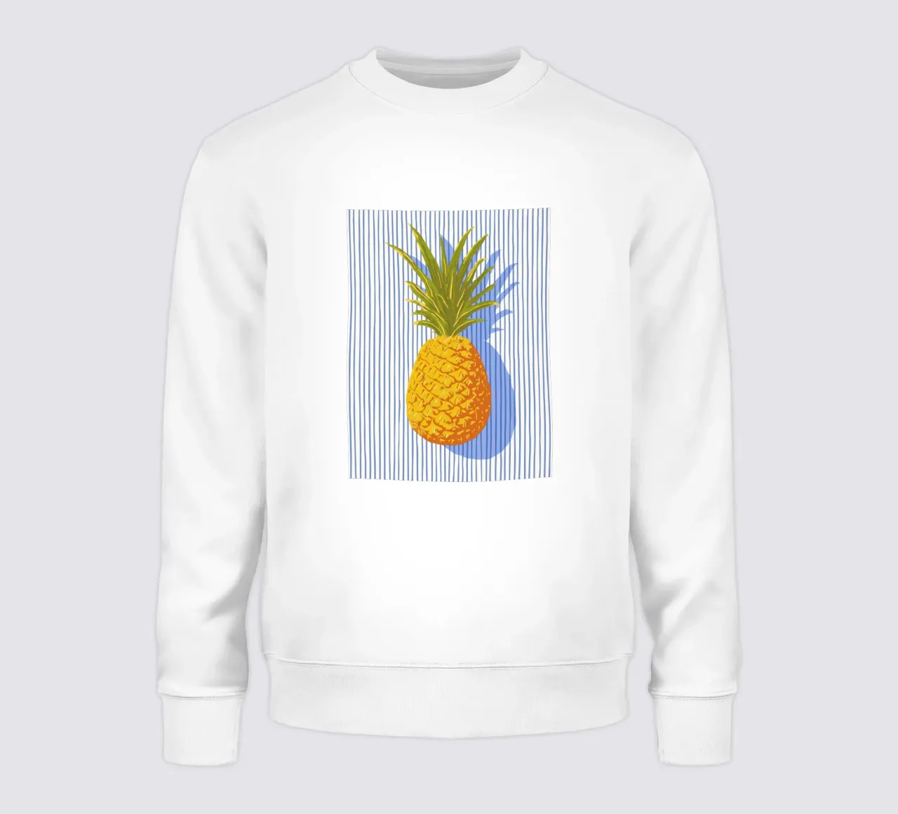 L'ananas ama le strisce felpa da Carinaprint
