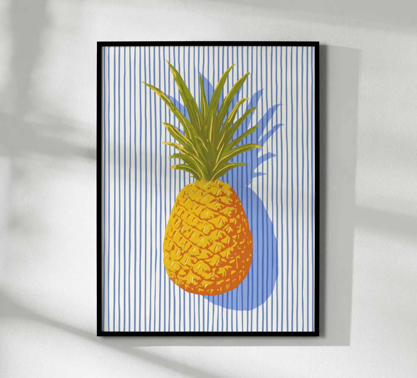 Pineapple Loves Stripes poster by Carinaprint