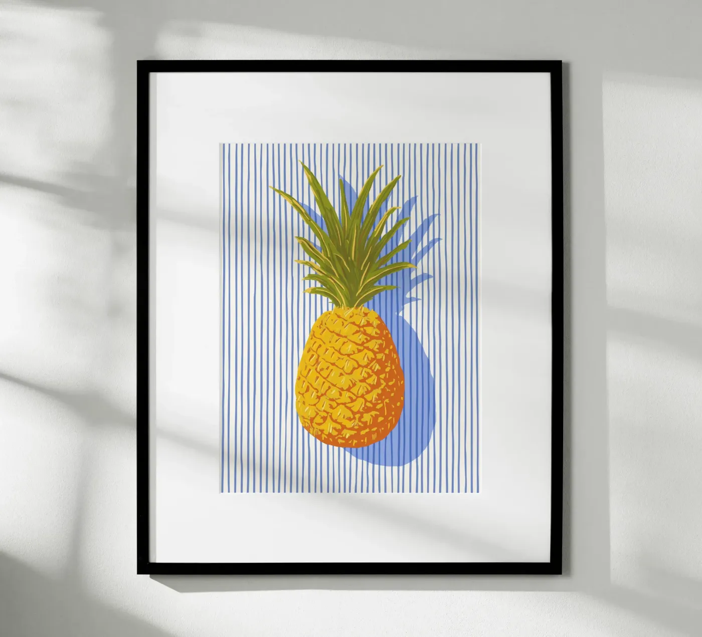 Pineapple Loves Stripes poster by Carinaprint