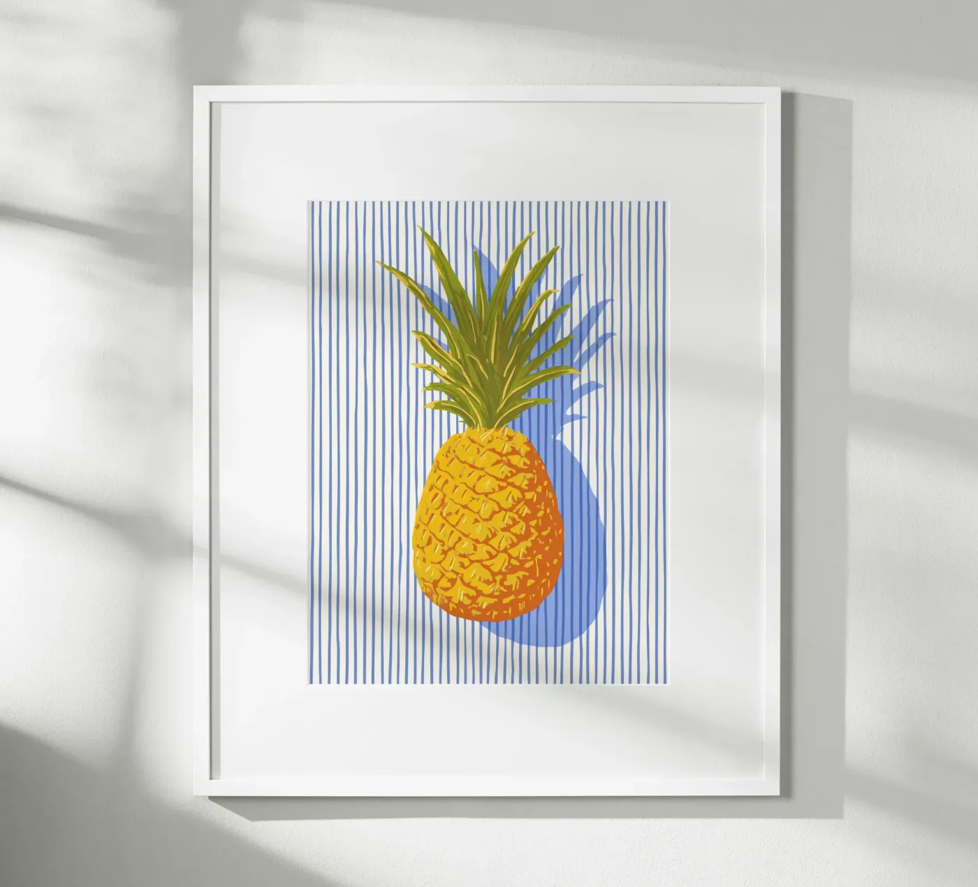 Pineapple Loves Stripes poster by Carinaprint