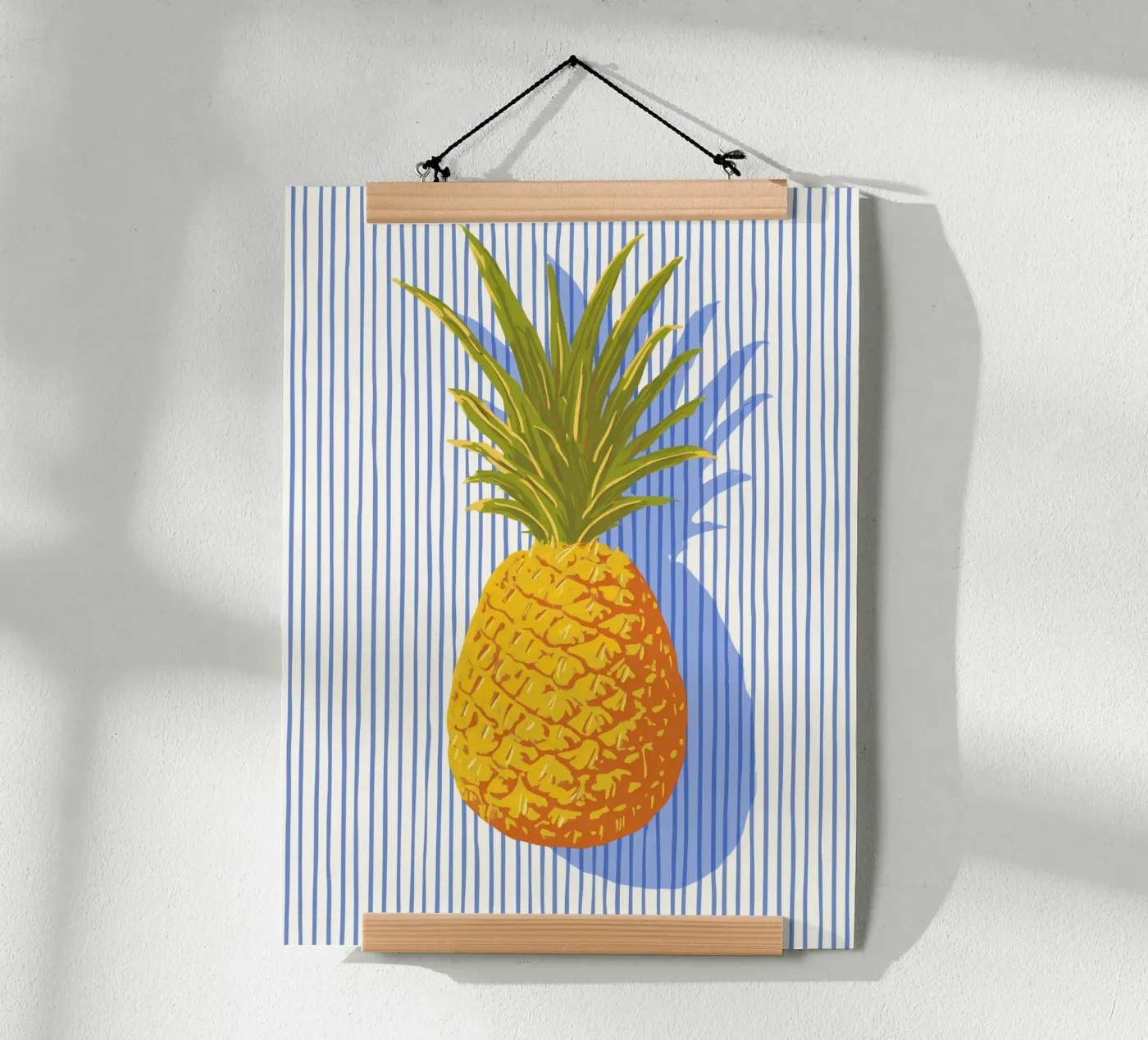 Pineapple Loves Stripes poster by Carinaprint