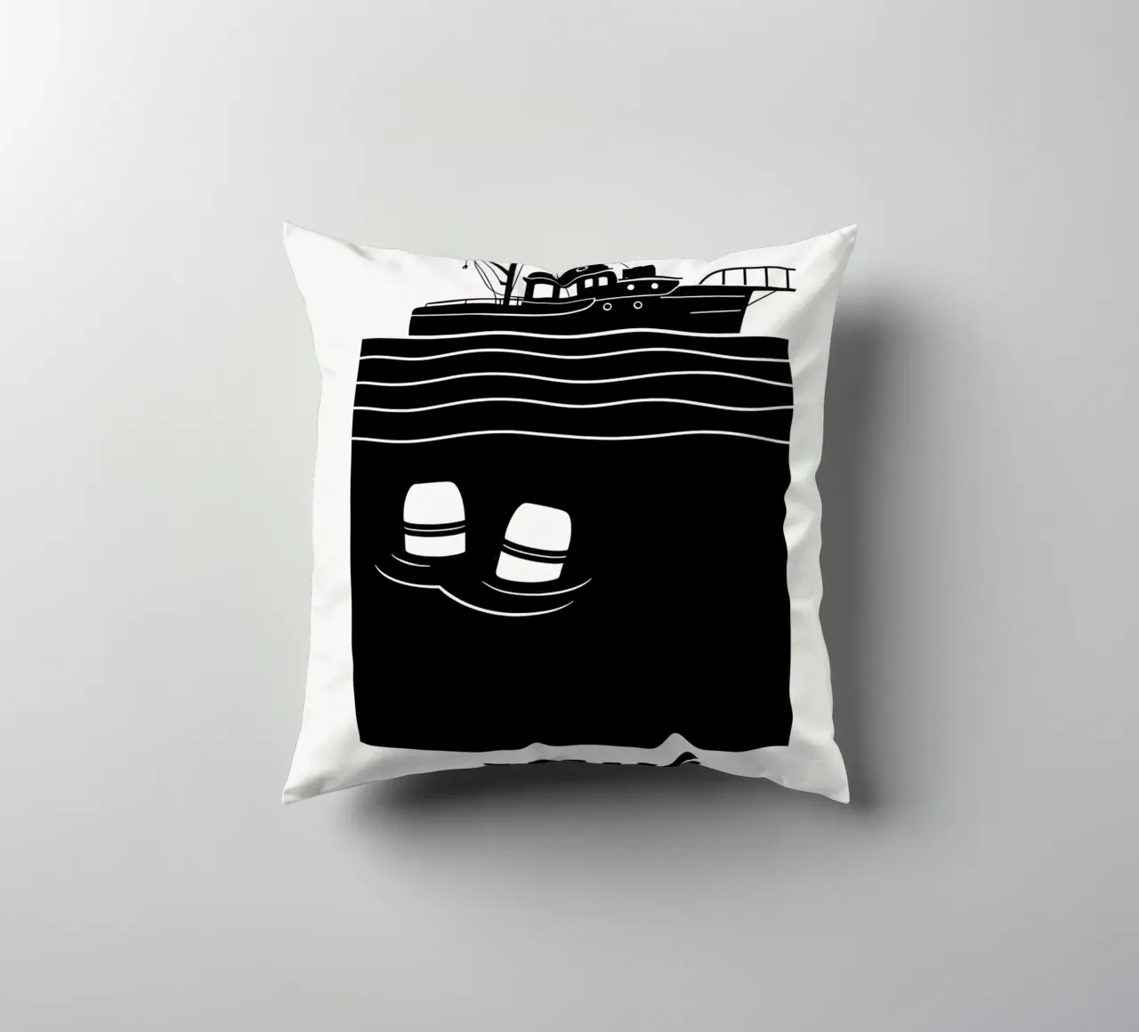 Jaws Print cuscino da MoviesArt