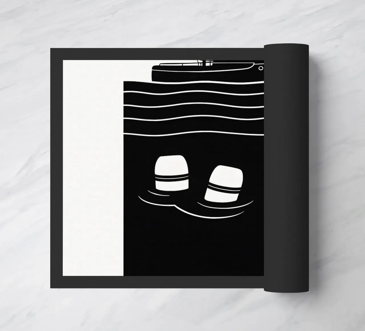 Jaws Print doormat by MoviesArt