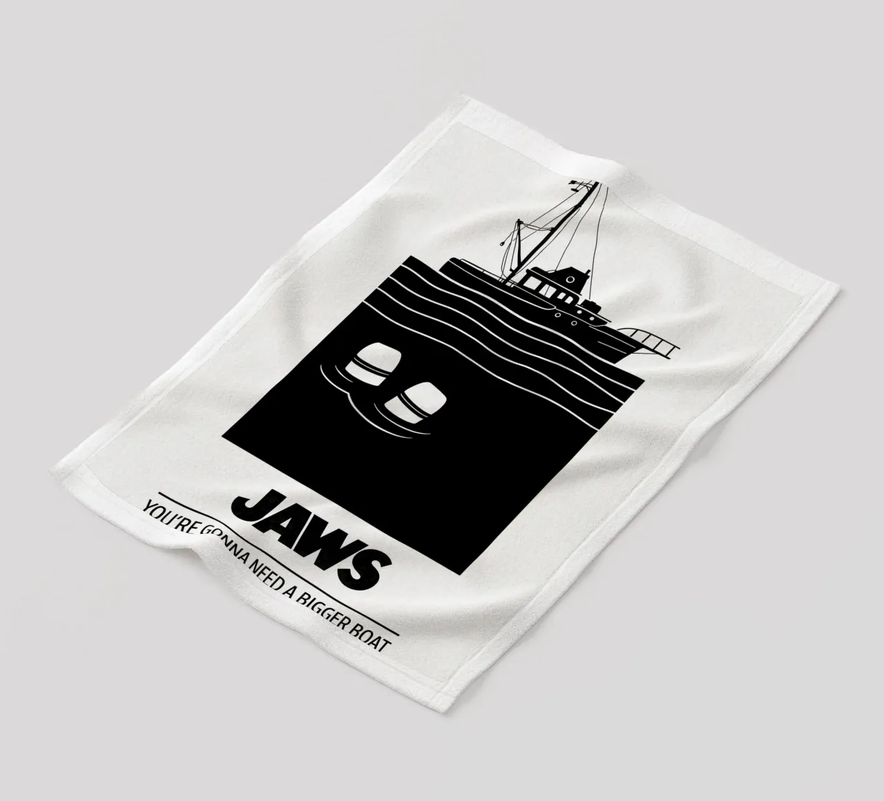 Jaws Print coperta in pile da MoviesArt