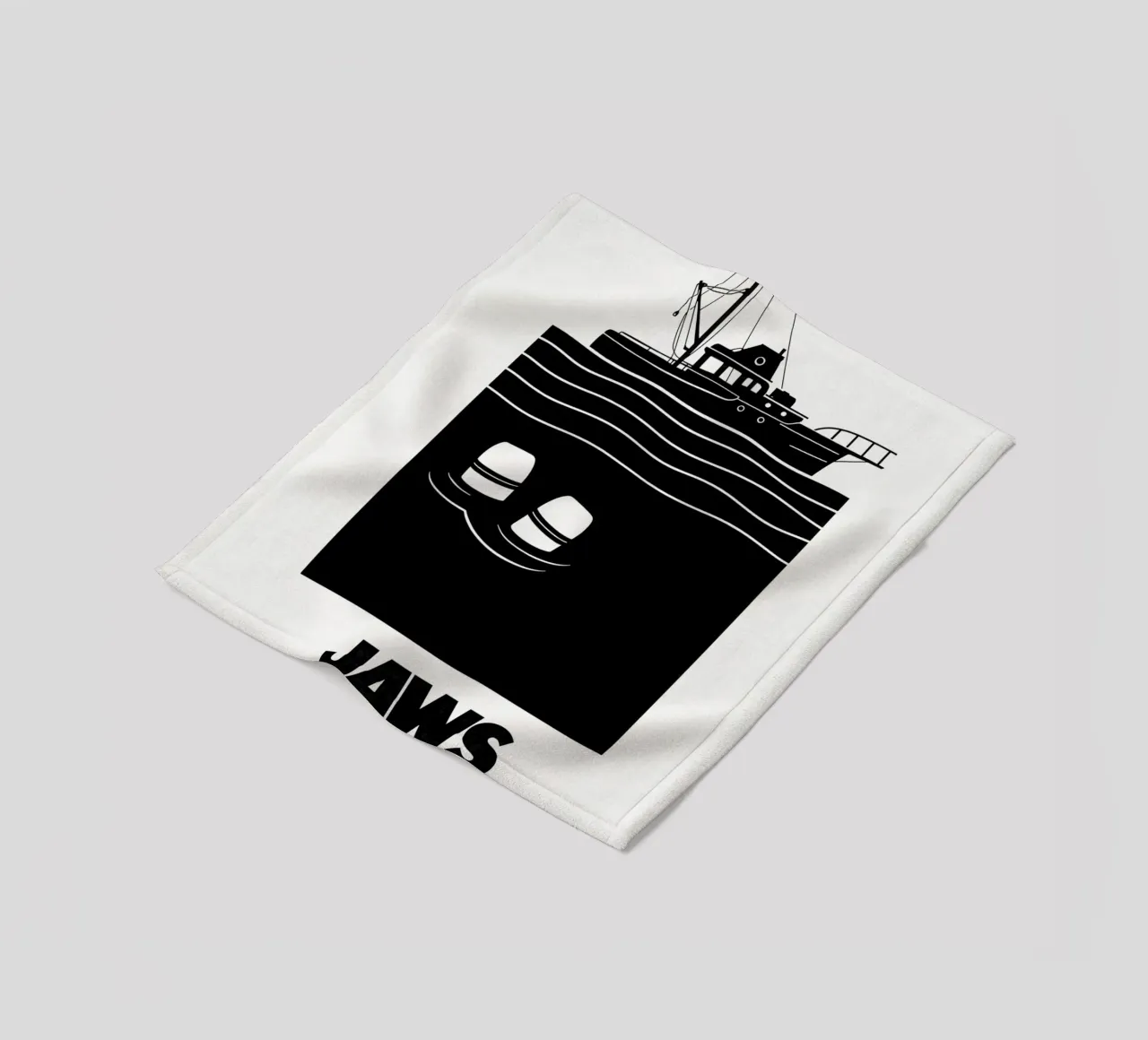 Jaws Print coperta in pile da MoviesArt
