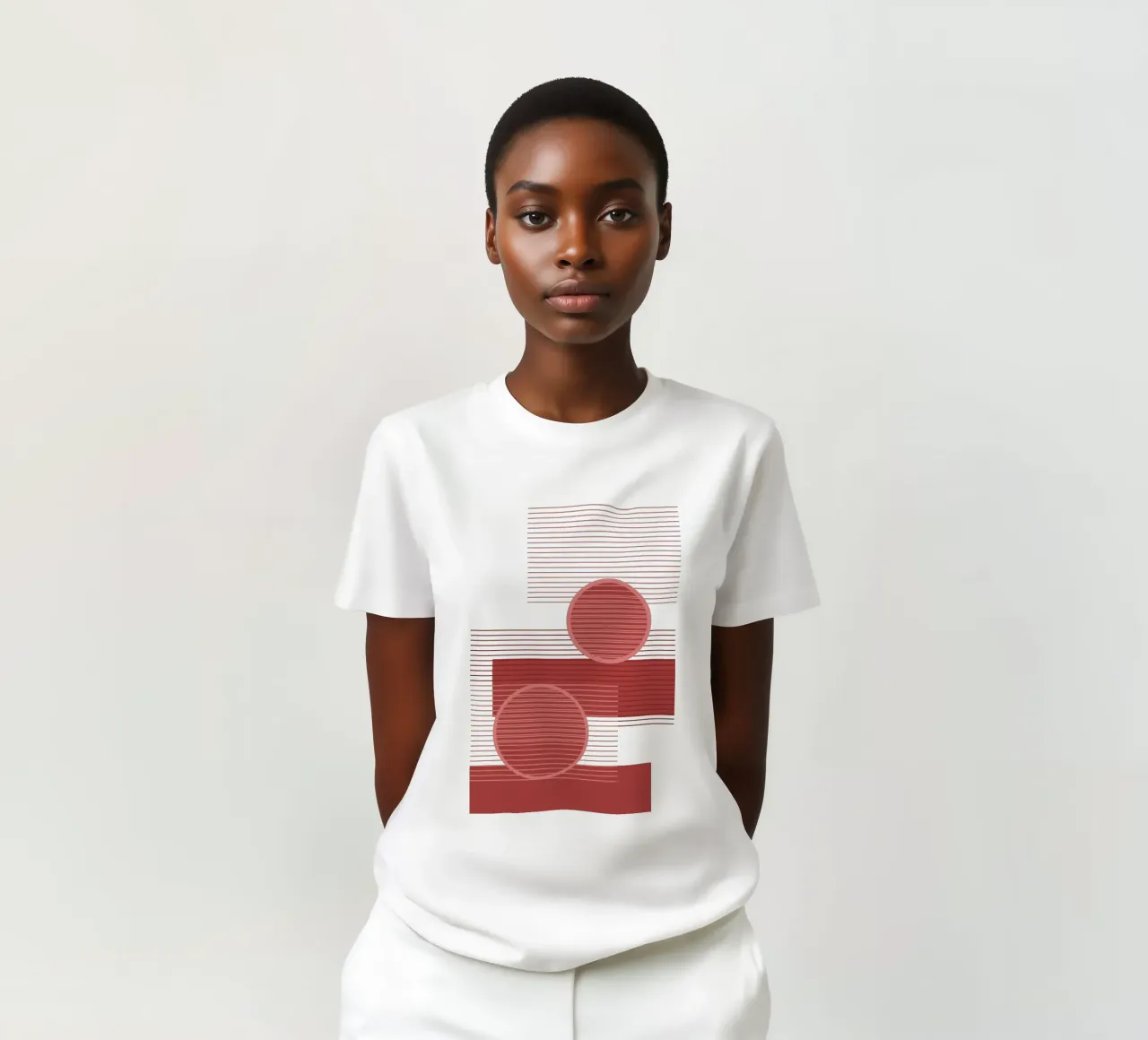 Geometric Minimal Terracotta t-shirt da SilverPegasus