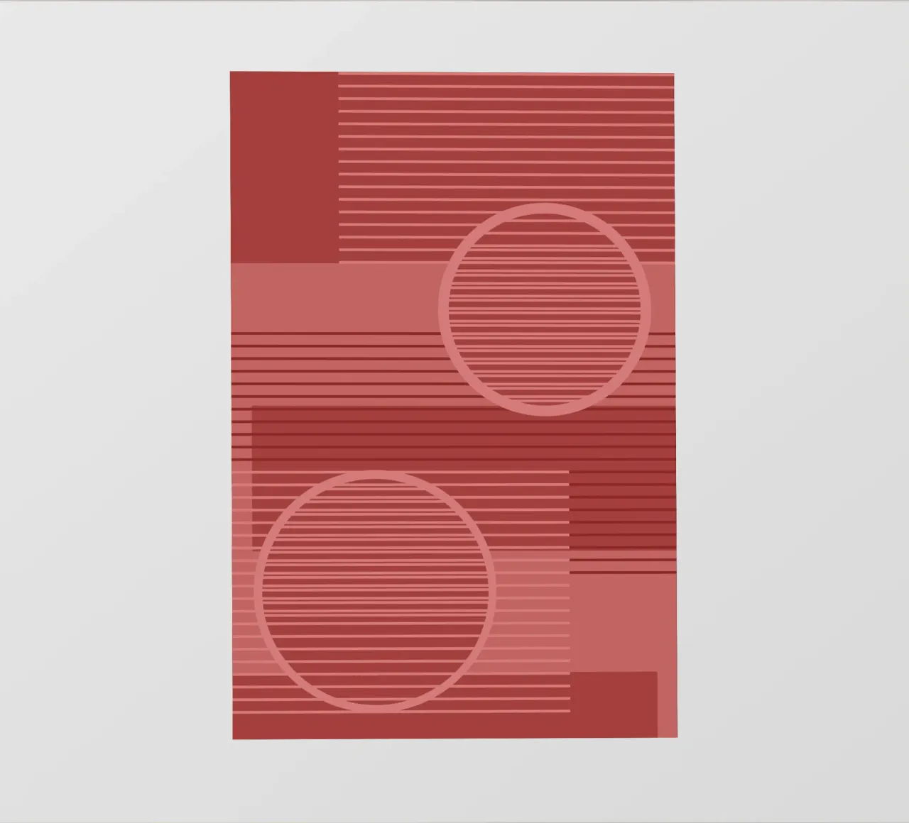 Geometric Minimal Terracotta telo in pvc da SilverPegasus