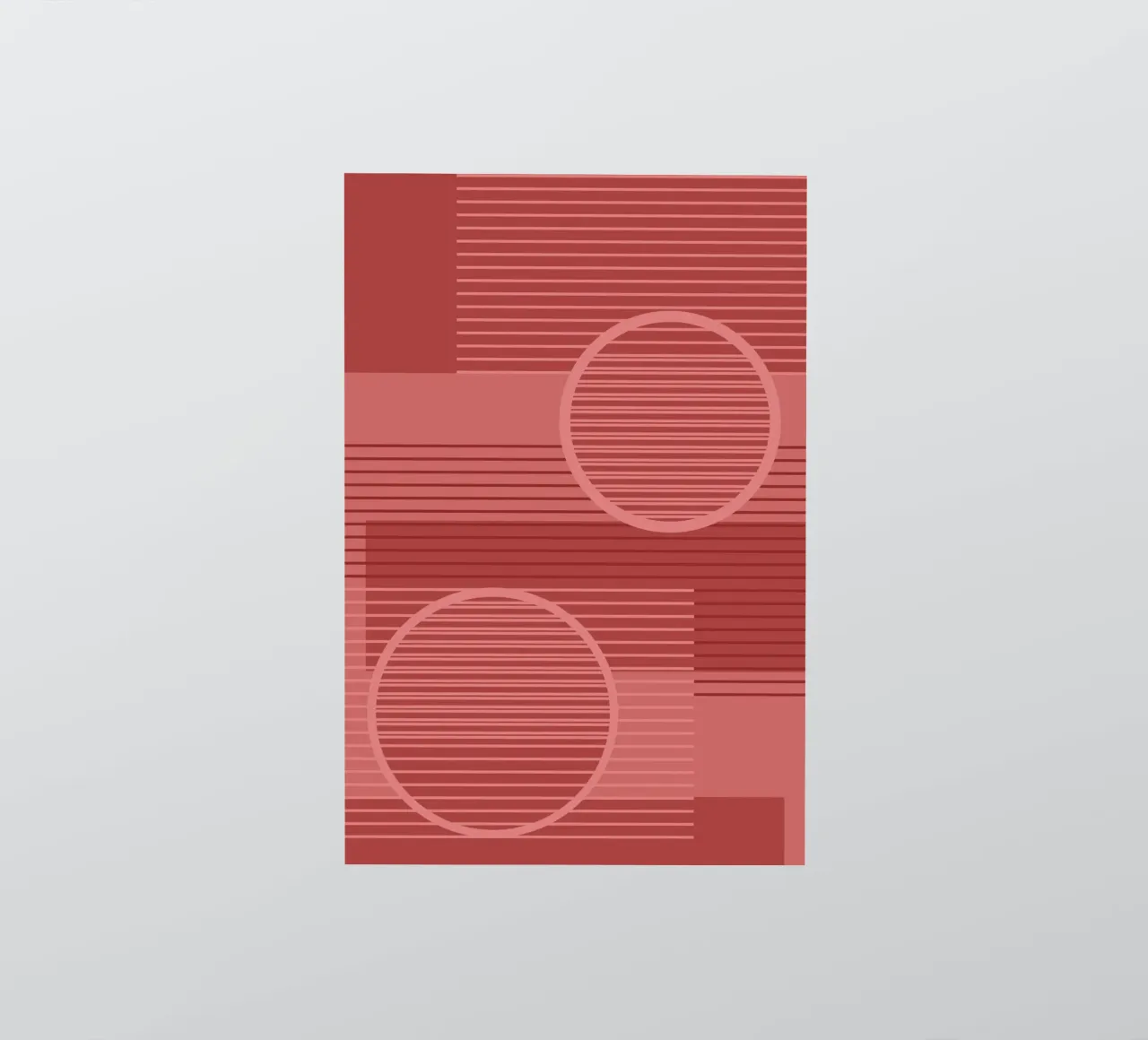 Geometric Minimal Terracotta sticker by SilverPegasus