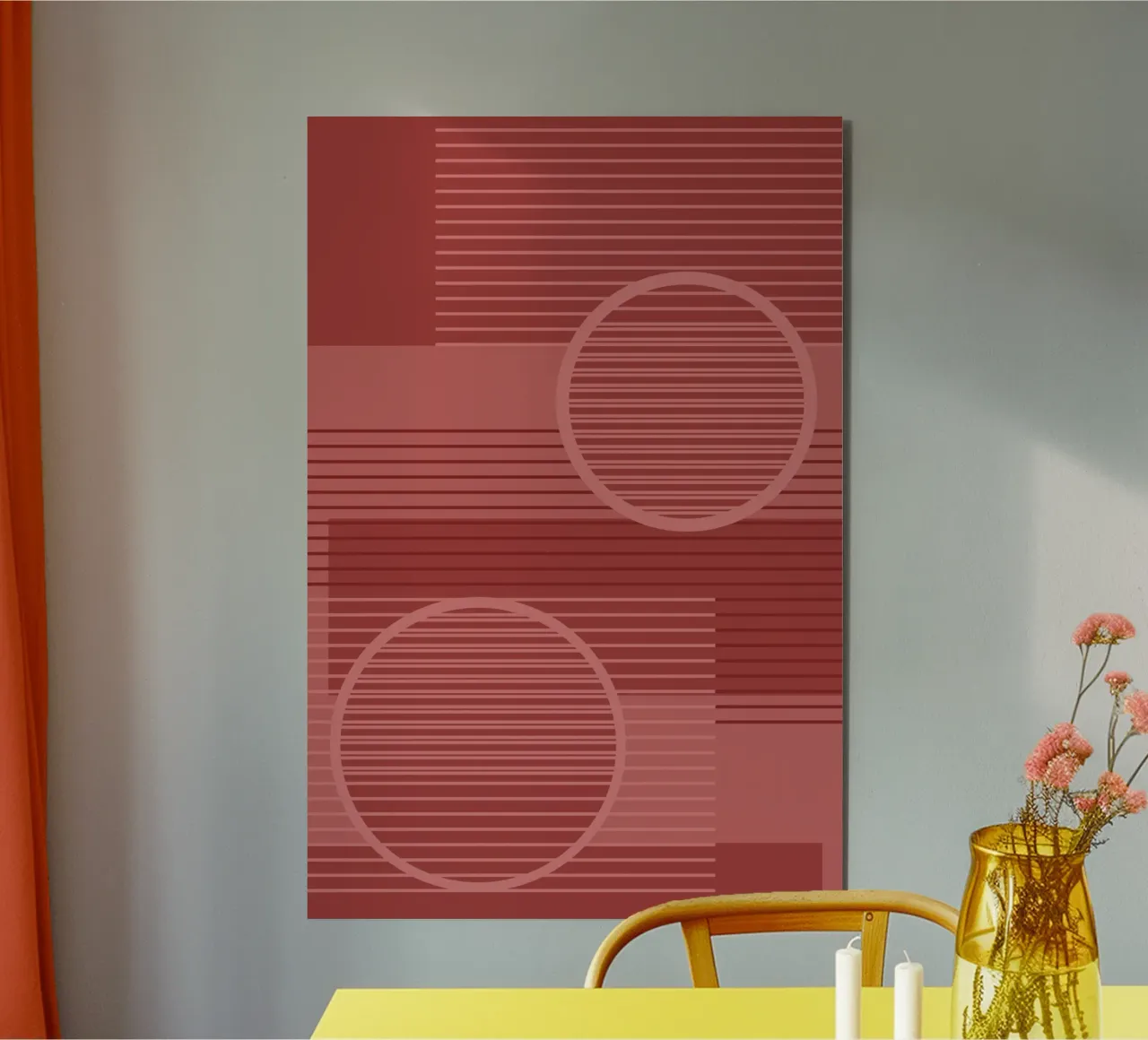 Geometric Minimal Terracotta alluminio dibond da SilverPegasus