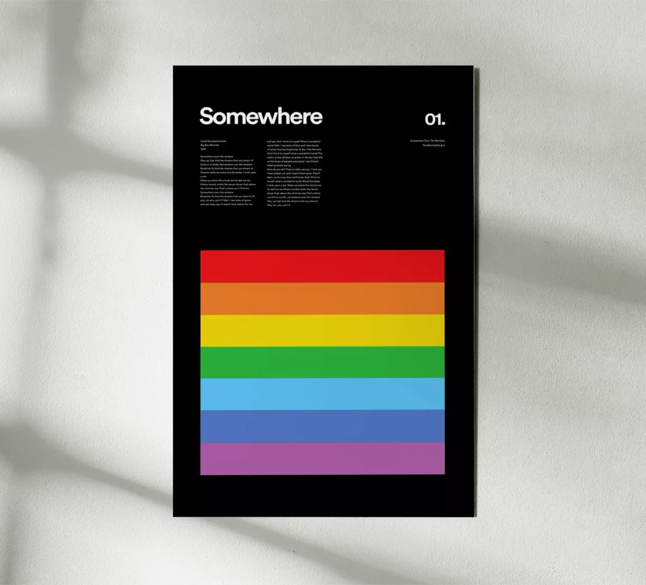 Somewhere over the Rainbow 01 alluminio dibond da Nick Barclay