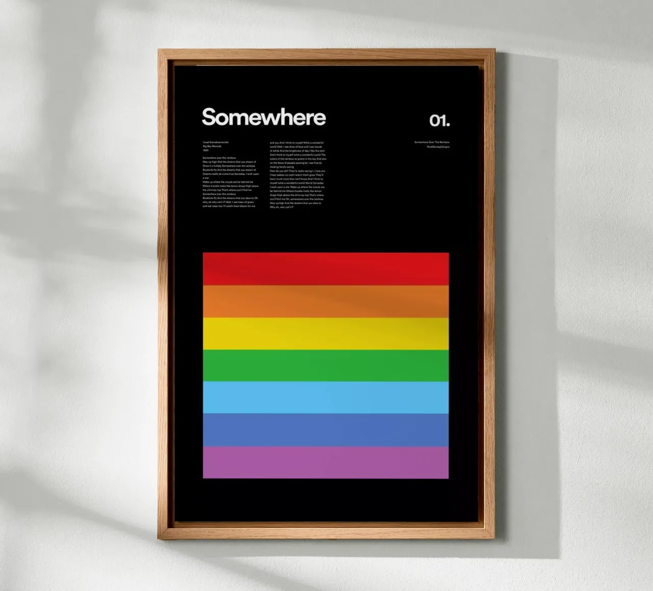 Somewhere over the Rainbow 01 tela con Cornice a cassetta da Nick Barclay