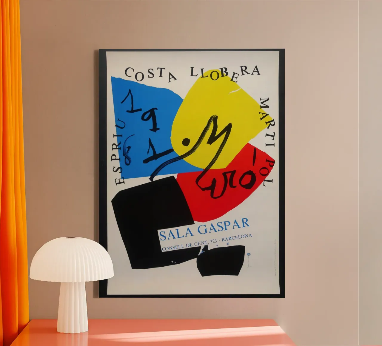 Joan Miro Costa Llobera from 1981 canvas with Floater frame by phillipp veisenberg