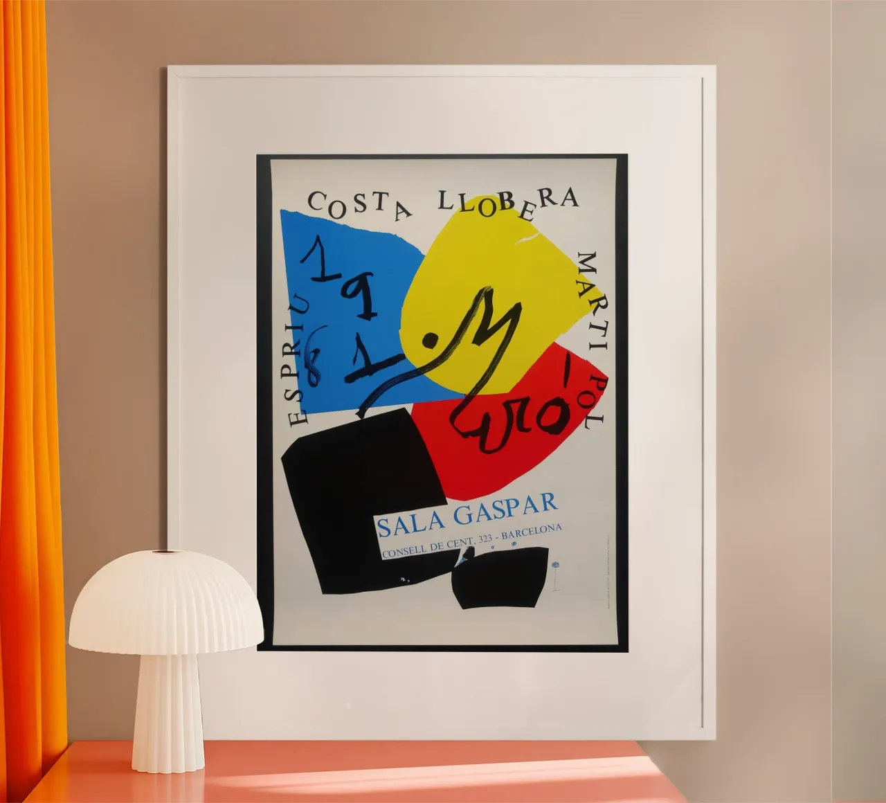 Joan Miró Costa Llobera a partir de 1981 poster con marco de aluminio de phillipp veisenberg