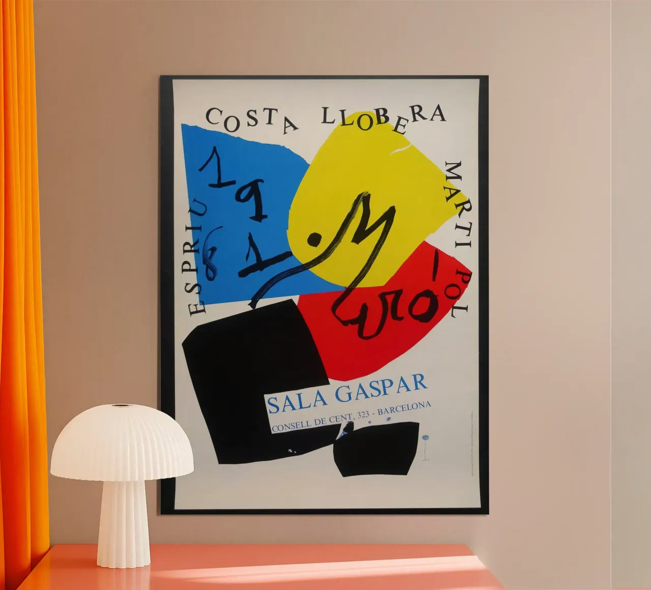 Joan Miró Costa Llobera a partir de 1981 poster con marco de aluminio de phillipp veisenberg