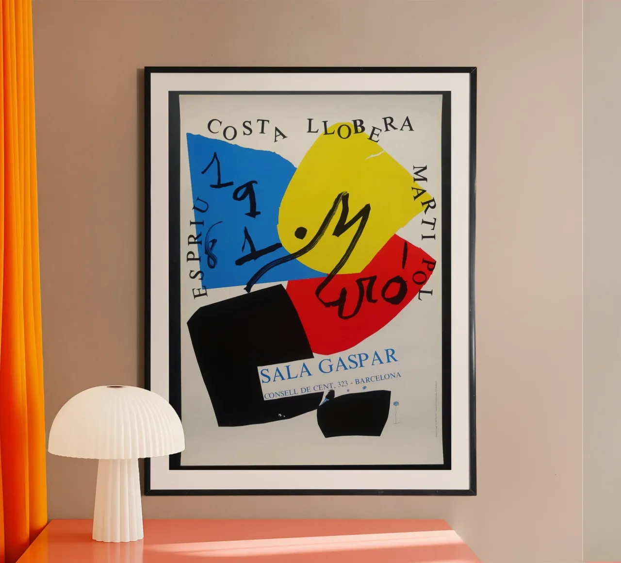 Joan Miró Costa Llobera a partir de 1981 poster con marco de aluminio de phillipp veisenberg