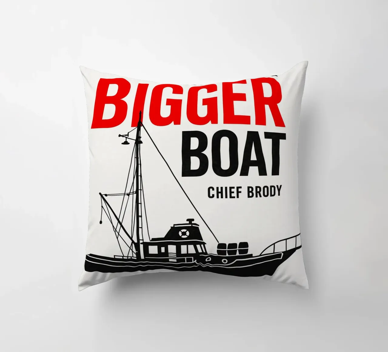 Jaws Print cuscino da MoviesArt