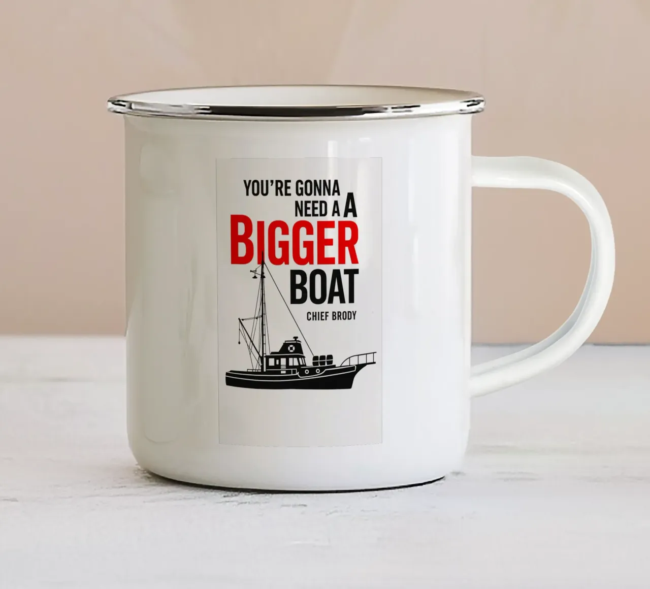 Jaws Print tazza in smalto da MoviesArt